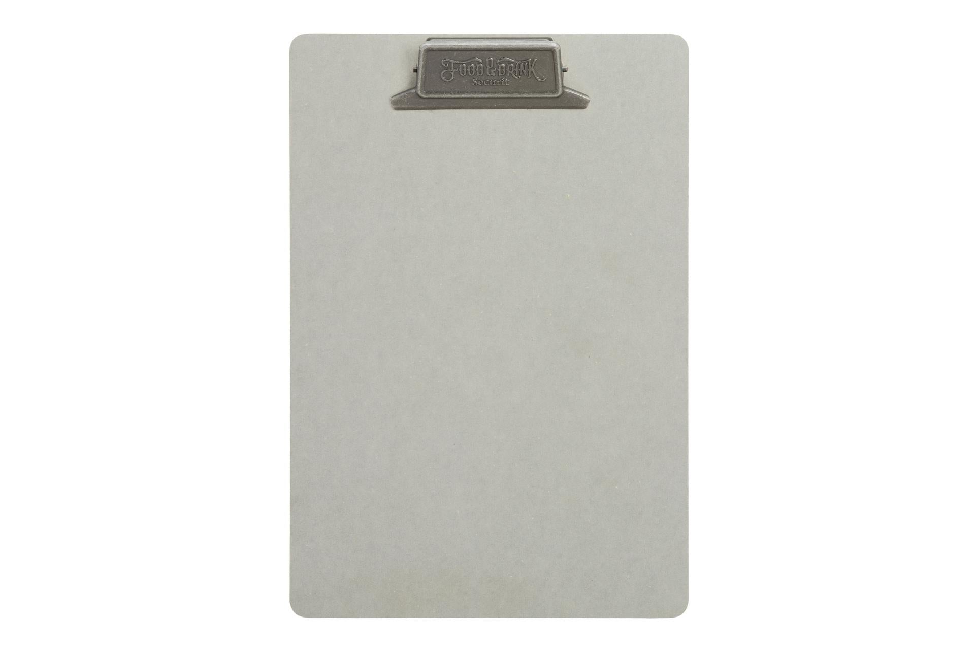 Securit Clip Portamenu Vintage A4 In Metallo Grigio Scuro Con Scritta "Food" - Set 10 Pz 1