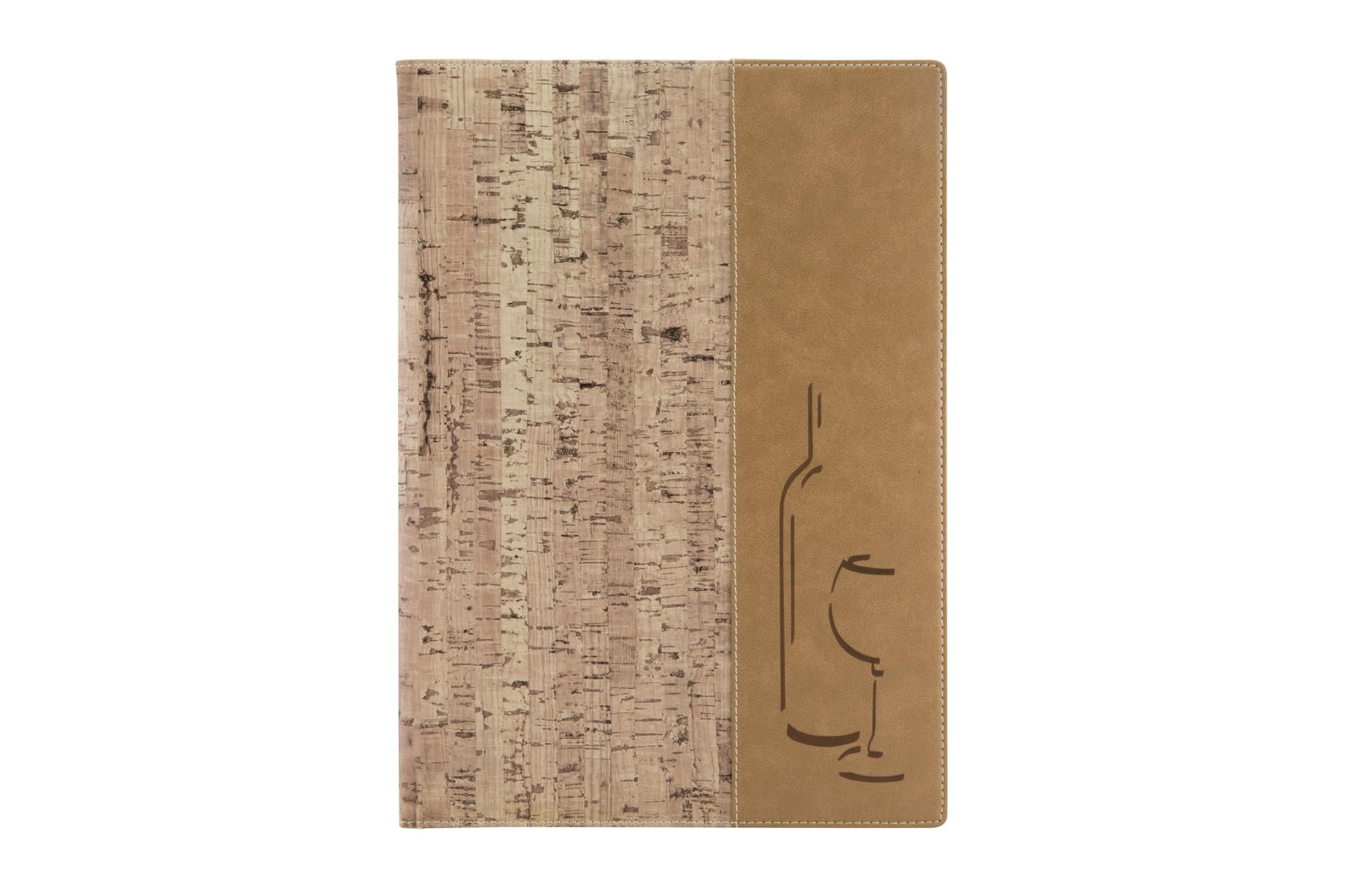 Securit Porta Menu Carta dei Vini A4 Effetto Sughero In Similpelle Con Elastico Interno - Set 10 Pz 1