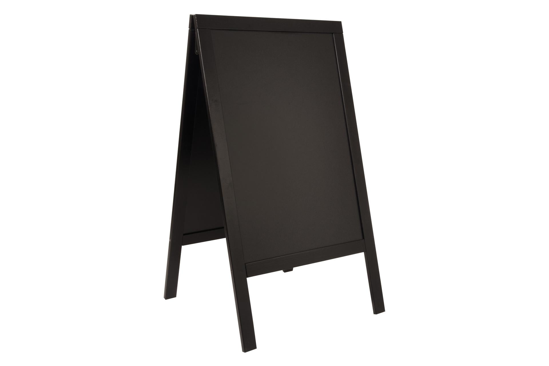 Securit Woody Lavagna da Terra Doppia Nera - 58x87 cm Area Lavagna In Legno di Pino