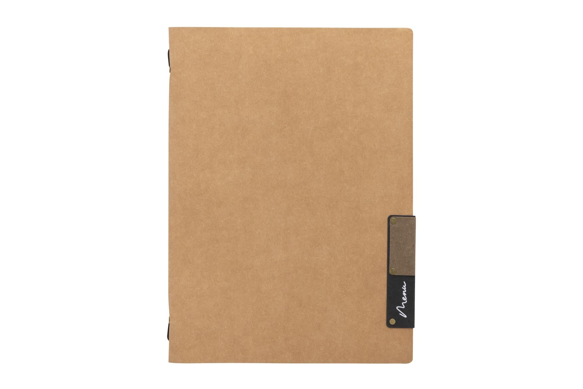 Securit Nature Portamenu A4 Impermeabile - 24,5 x 34 cm In Fibra Naturale Beige Con Elastico Interno - Set 10 Pz