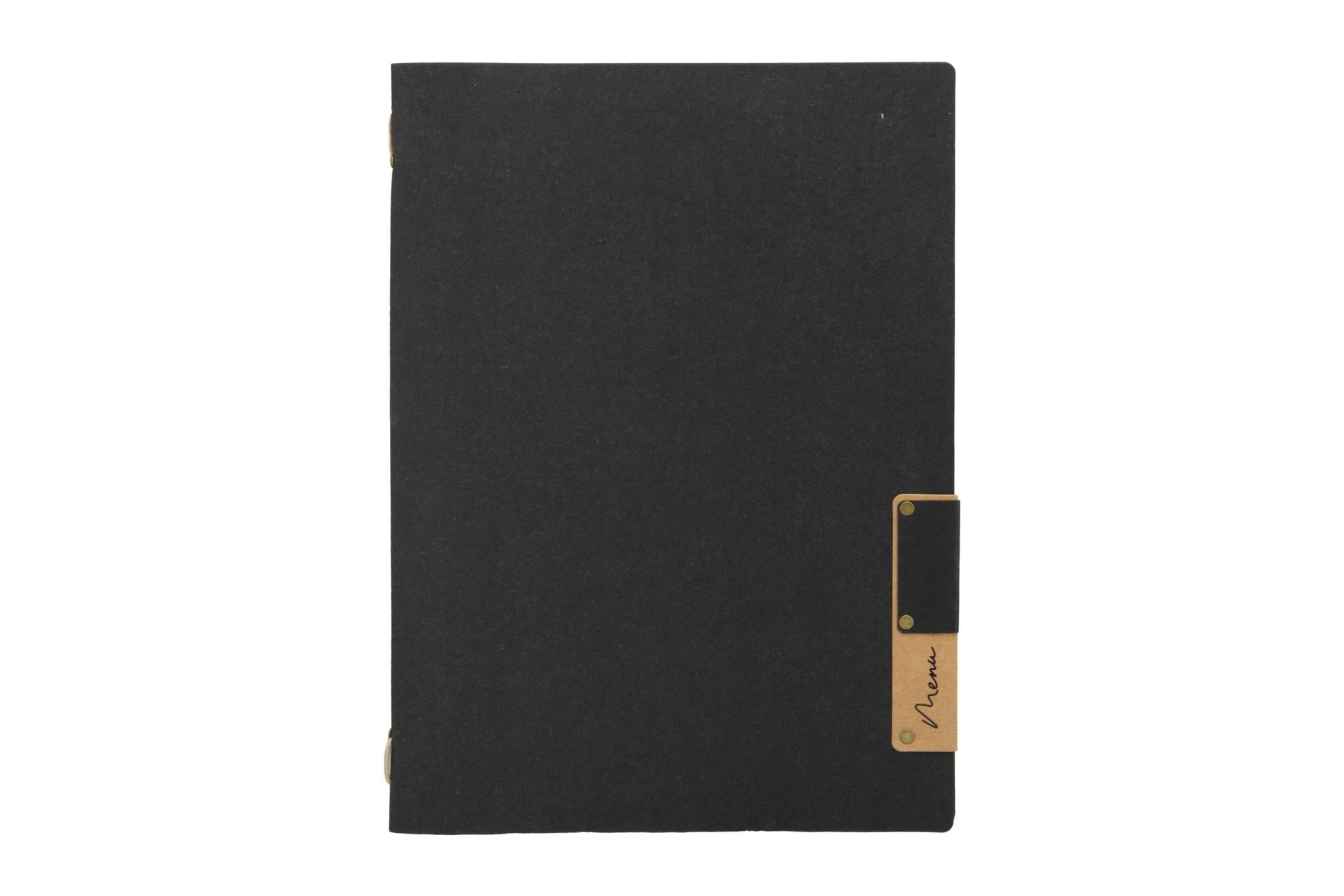 Securit Nature Portamenu Impermeabile A4 - 24.5 x 34 cm In Fibra Naturale Colore Nero - Set 10 Pz
