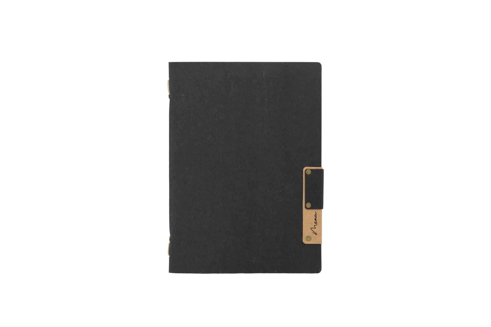 Securit Nature Portamenu Impermeabile A5 - 17.5 x 24.9 cm In Fibra Naturale Colore Nero - Set 10 Pz