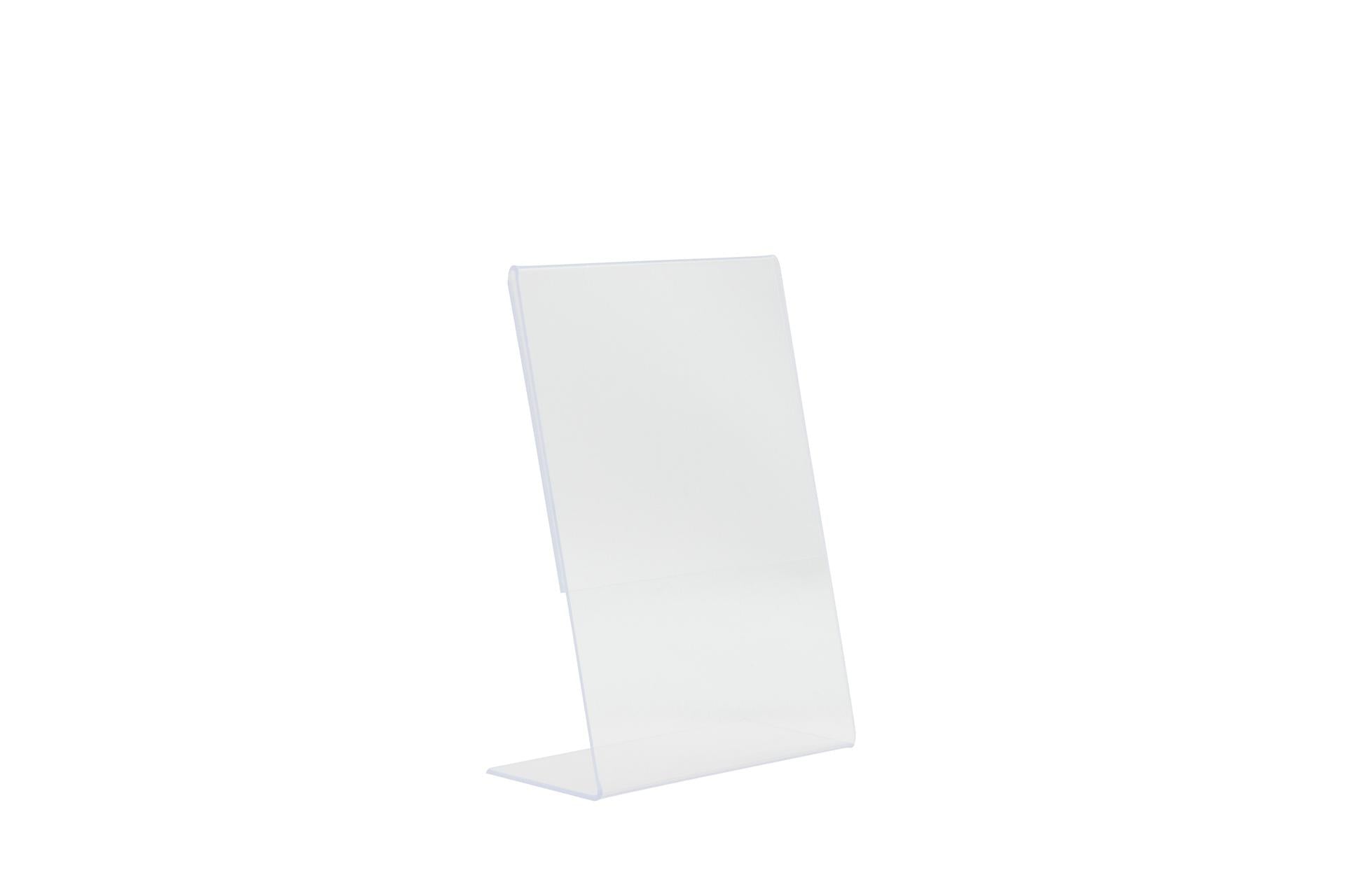 Securit Porta Poster da Tavolo Inclinato A L A6 - 10.5 x 15 x 5 cm In Acrilico - Set 6 Pz