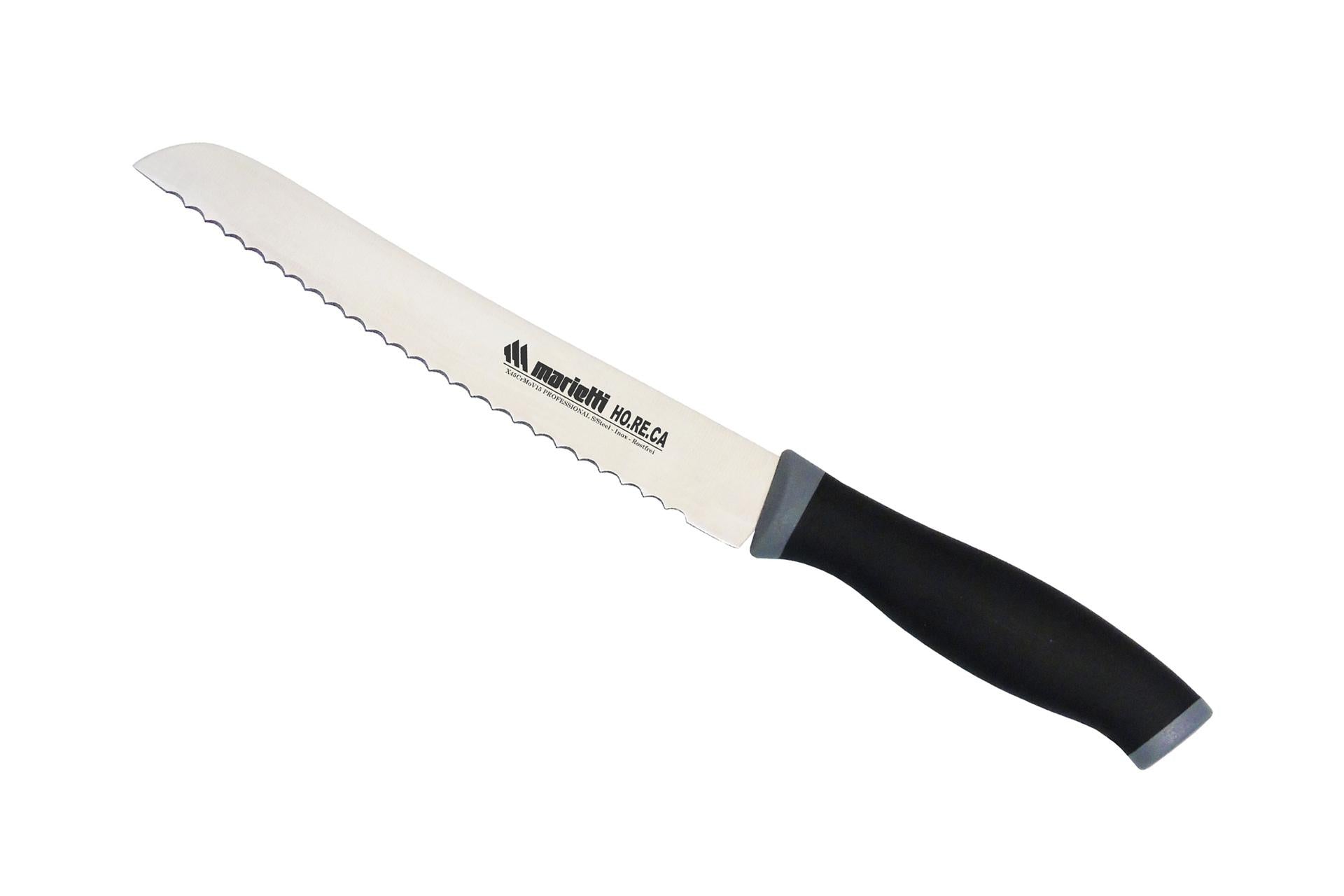 Marietti Lady Coltello Pane 20 cm - Acciaio Inox 50CrMoV14 AISI 420 Con Manico Ergonomico Antiscivolo