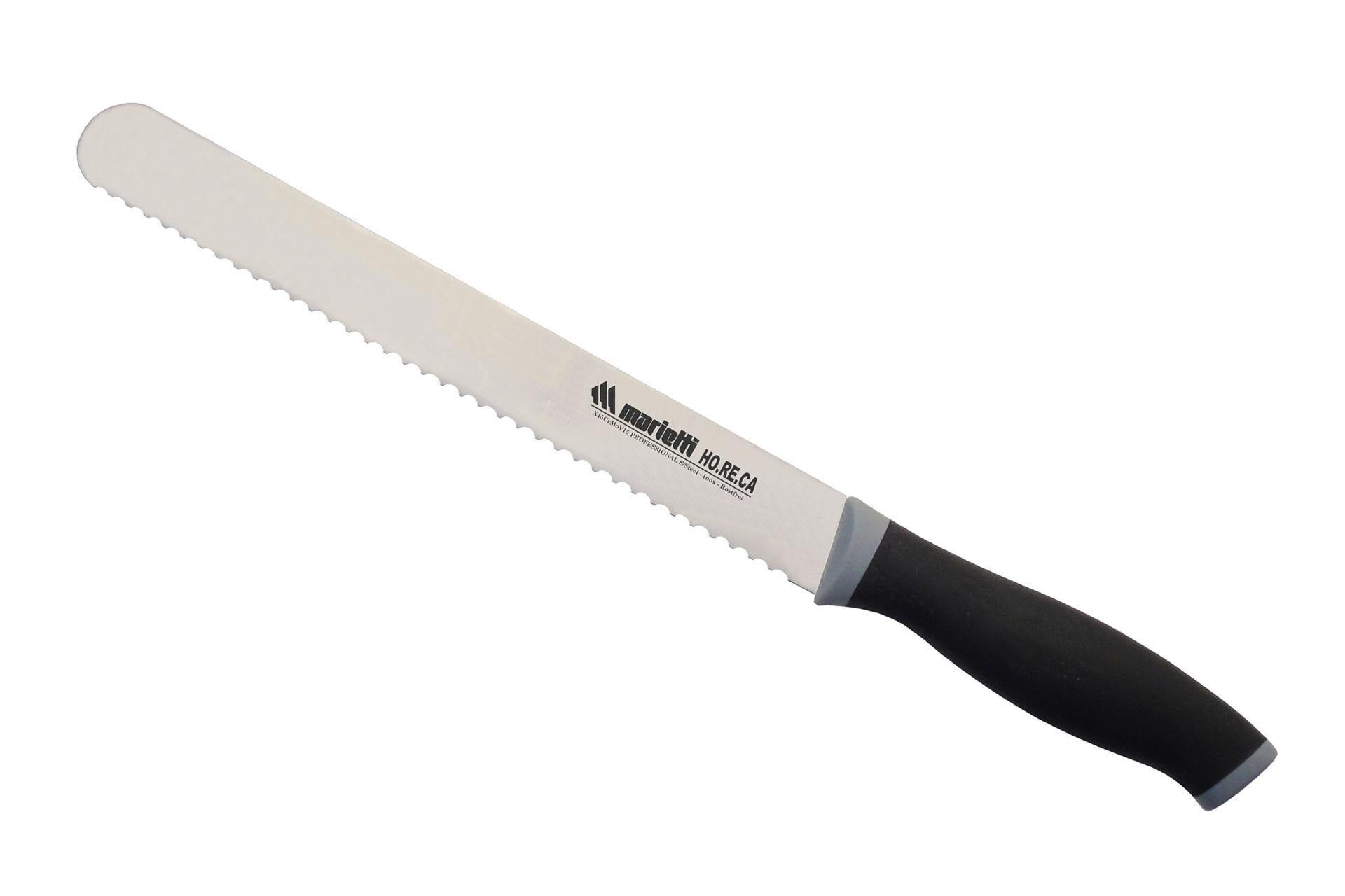 Marietti Lady Coltello Pane 24 cm - Acciaio Inox Satinato Con Manico Ergonomico Antiscivolo