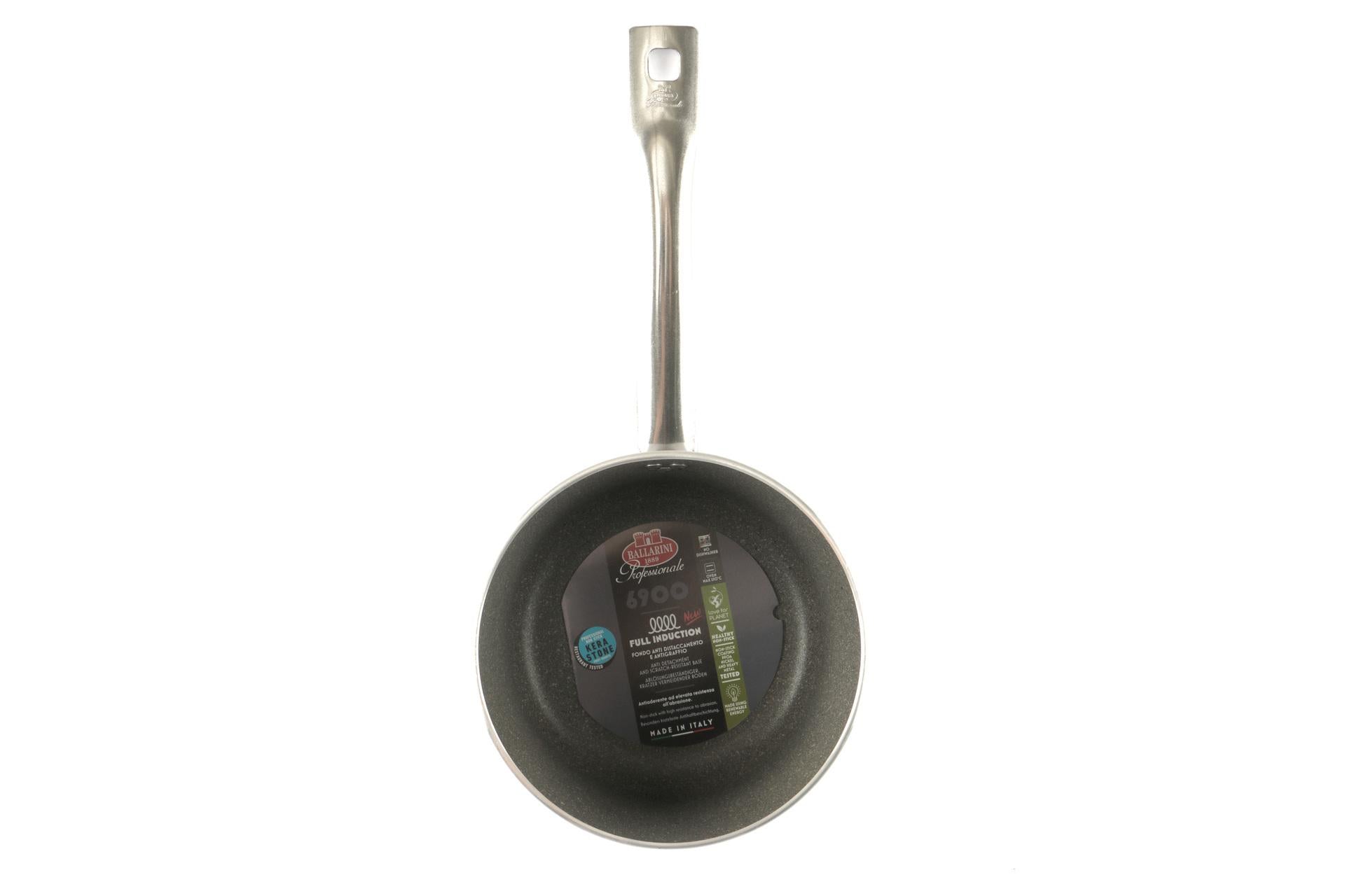 Ballarini Professionale Linea 6900 Casseruola Media Ø24 cm - 1 Manico Per Induzione In Alluminio Spesso 4 mm Con Rivestimento Antiaderente Kerastone Profi Granite 4