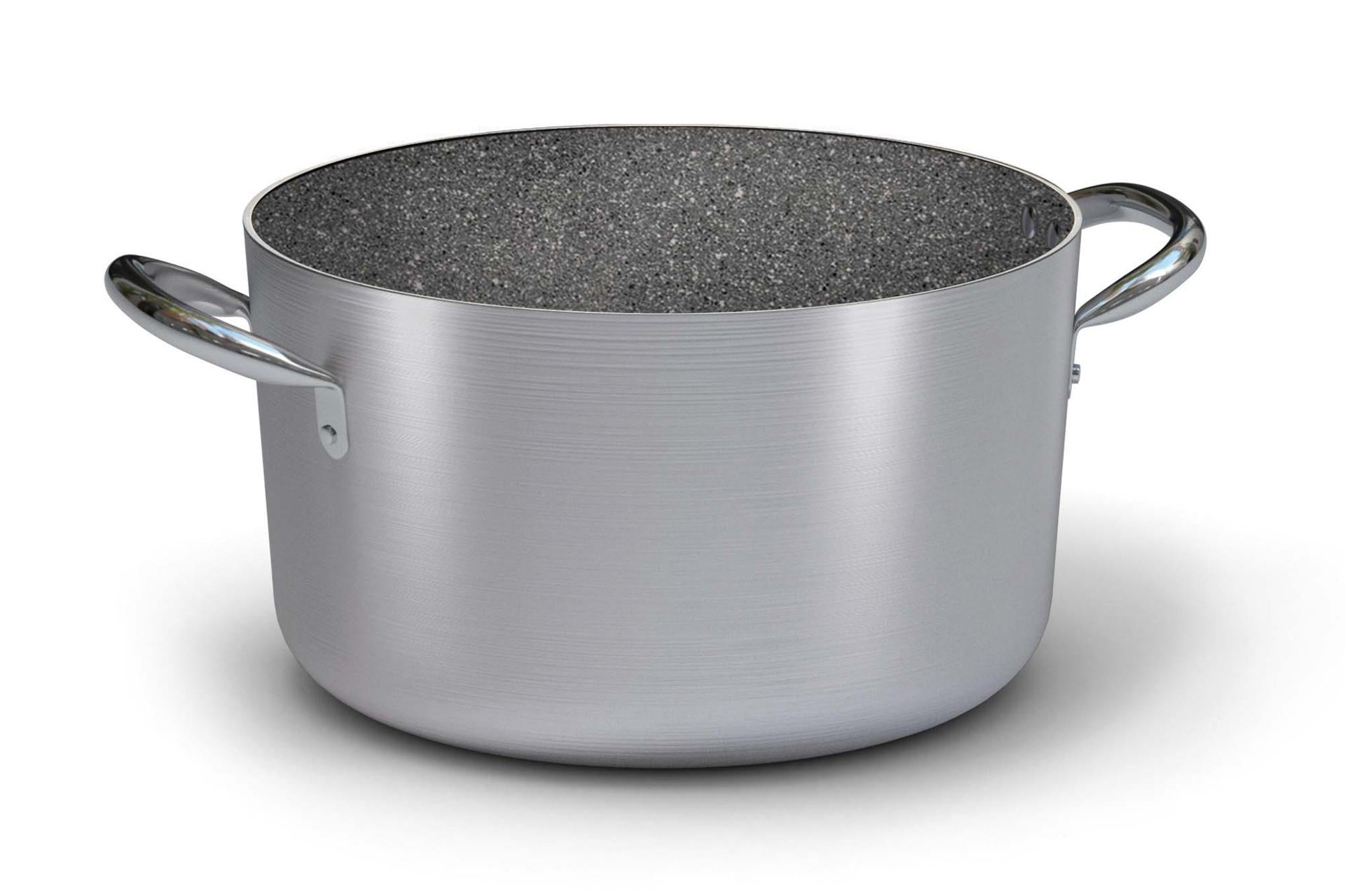 Ballarini Professionale Linea 6900 Casseruola Media Ø24 cm - Alluminio Alto Spessore 4 mm Per Induzione Con 2 Maniglie