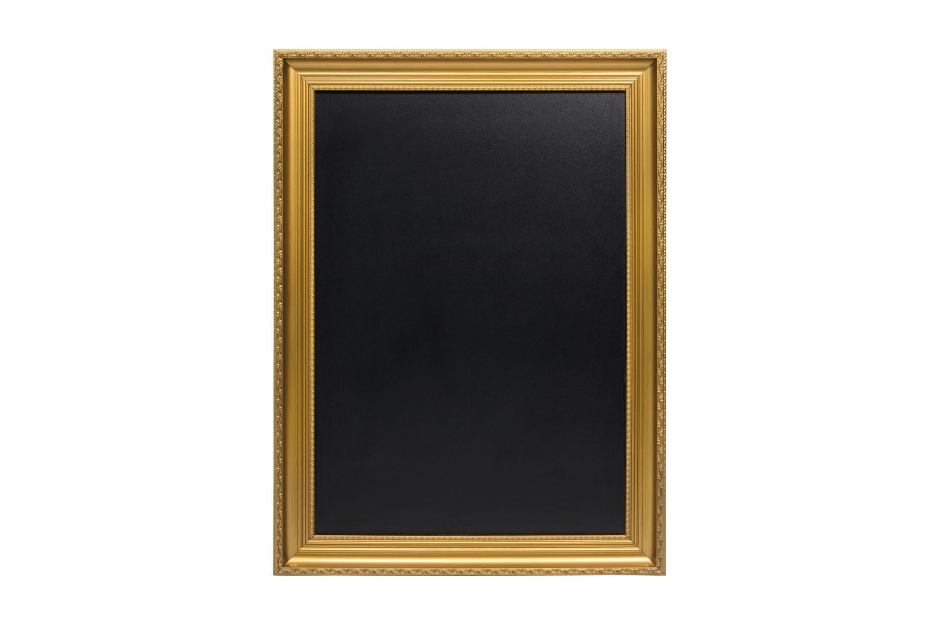 Securit Gold Board Lavagna da Parete Rettangolare 63x83.5 cm - Cornice Oro In Legno Sintetico
