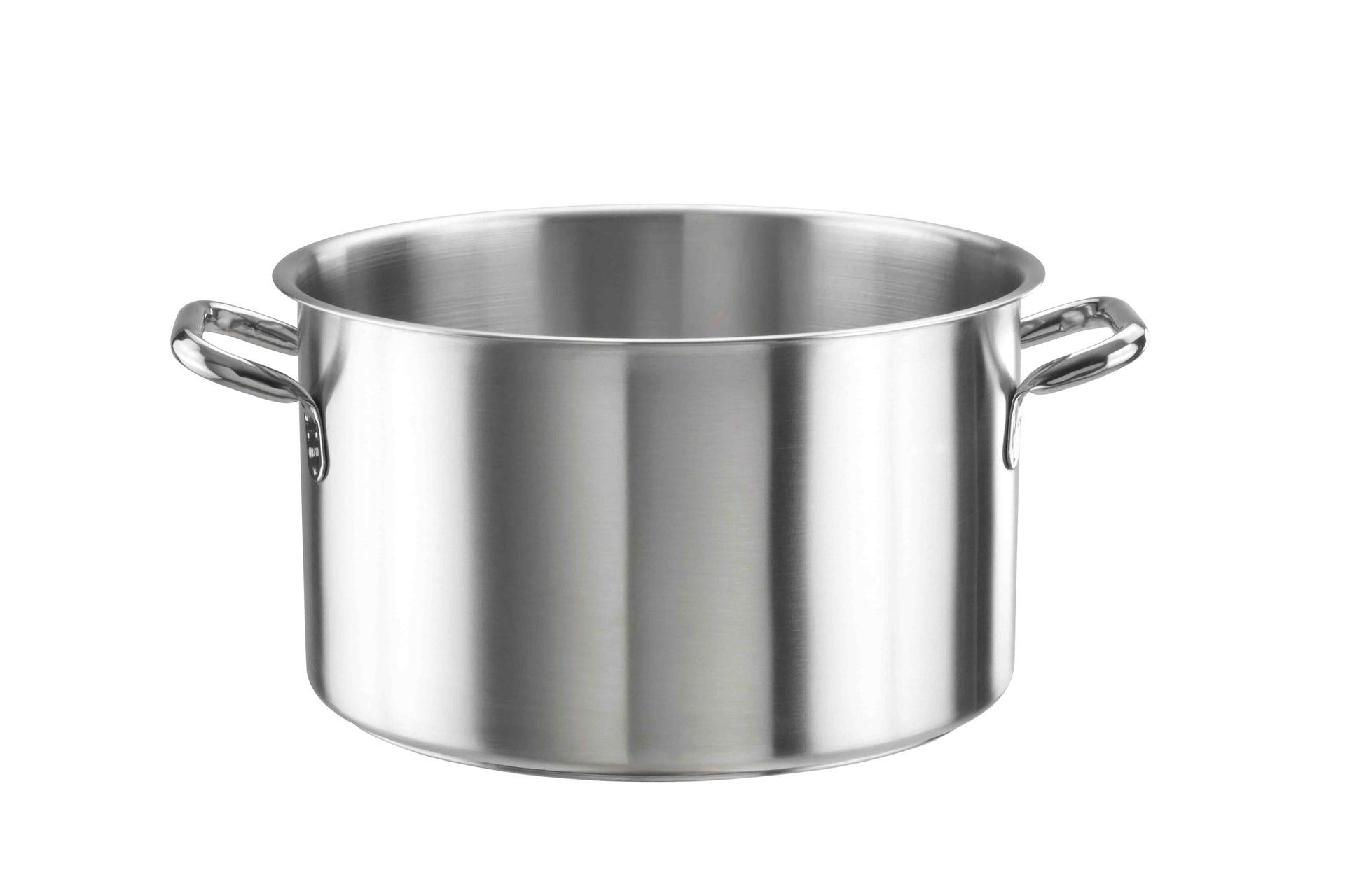 Pintinox Tender Casseruola Fondente 2 Manici Ø24 cm - H.14.5 cm 6L In Acciaio Inox 18/10 Adatta per Induzione