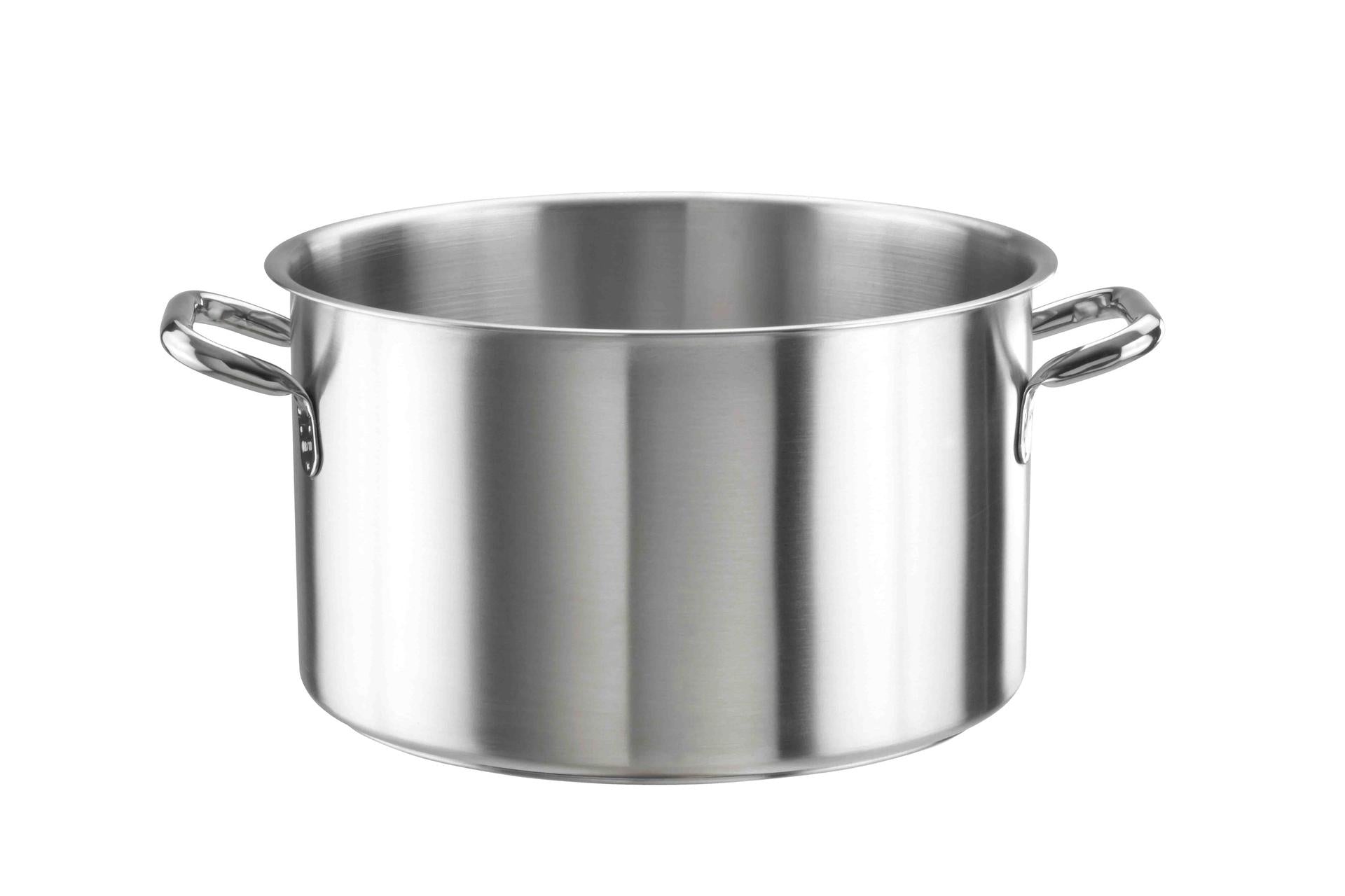Pintinox Tender Casseruola Fondente 2 Manici Ø28 cm - H.16 cm 9,75 L In Acciaio Inox 18/10 Adatta per Induzione