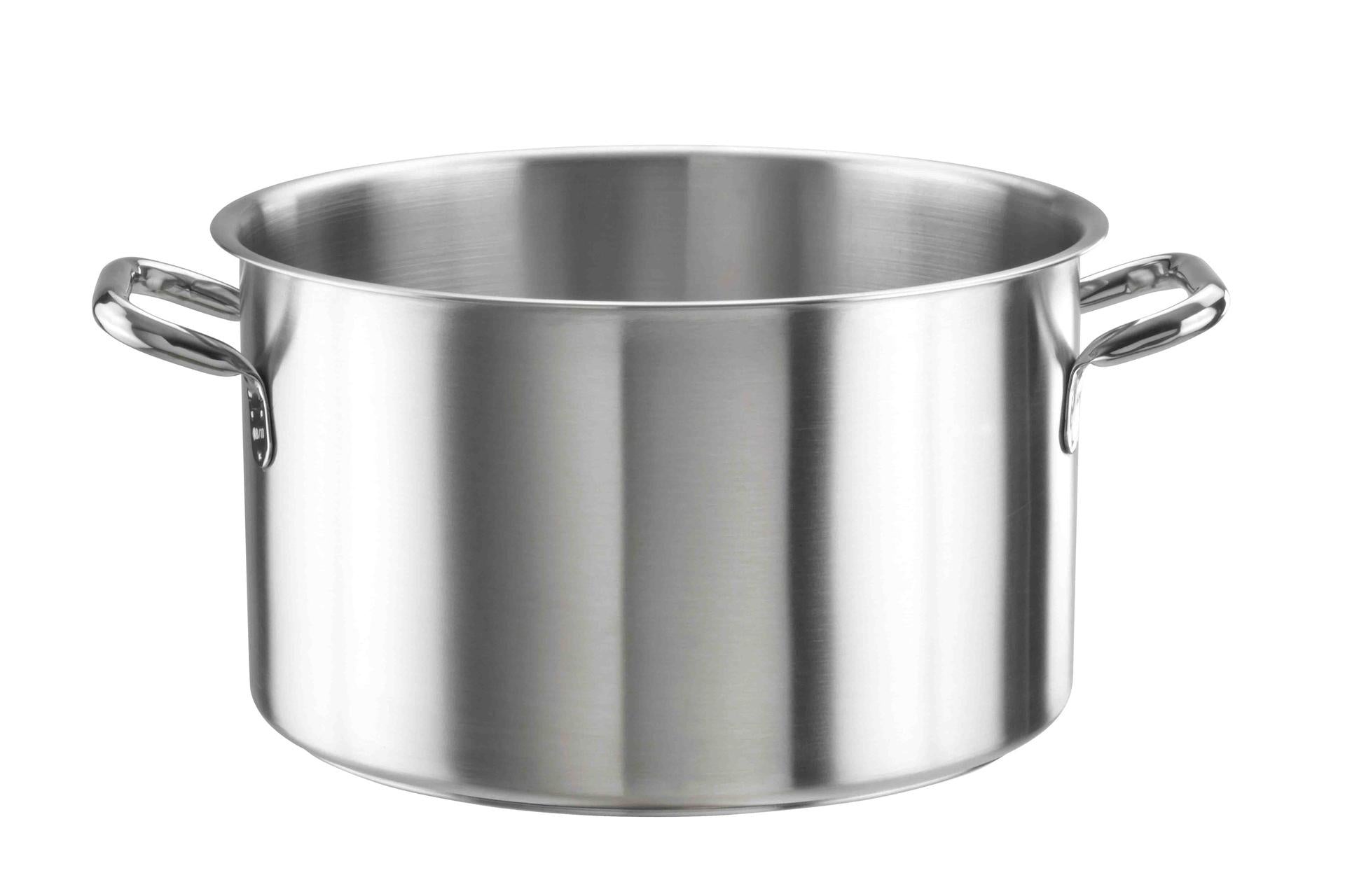 Pintinox Tender Casseruola Fondente 2 Manici 40 cm - H.24 cm 30L In Acciaio Inox 18/10 Adatta per Induzione