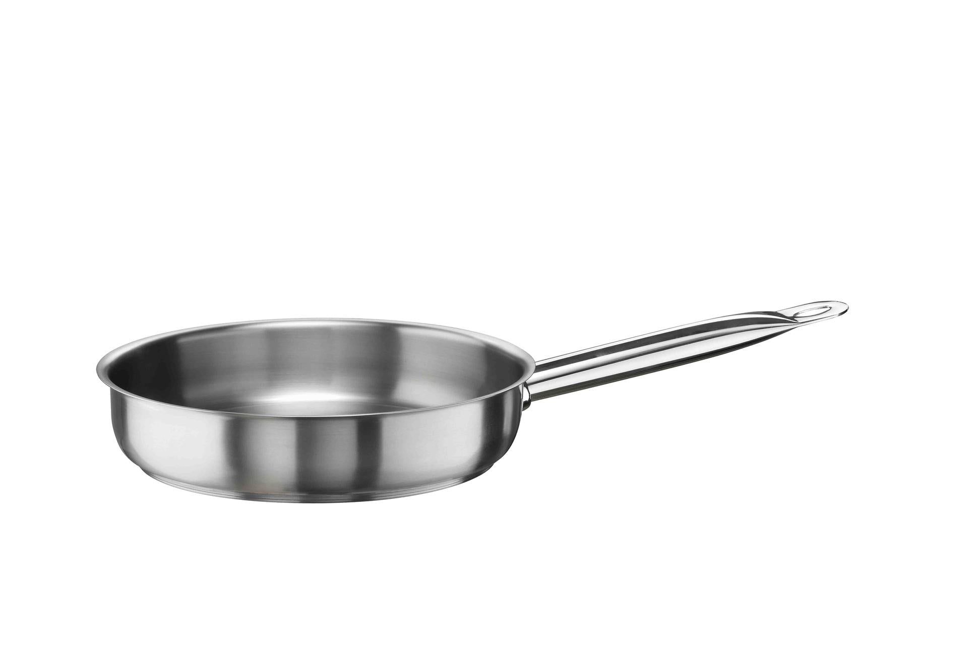 Pintinox Tender Padella Inox Ø24 cm - H.5 cm 2.6 L Con Manico In Acciaio Inox 18/10 Adatta per Induzione