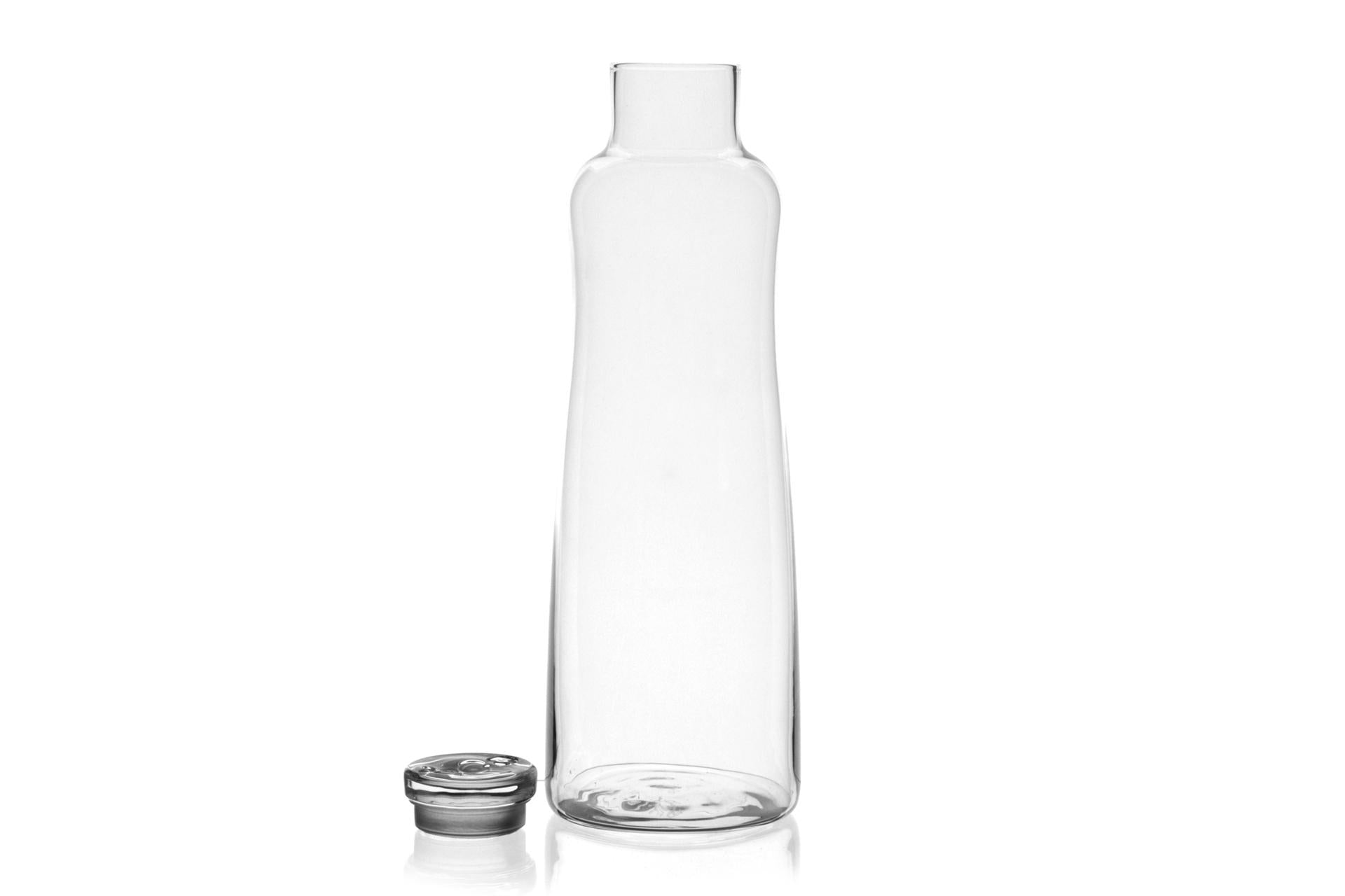 RCR Cristalleria Italiana Bottiglia Acqua in Vetro Ecologico 1L - H.27.2 cm - Set 4 Pz