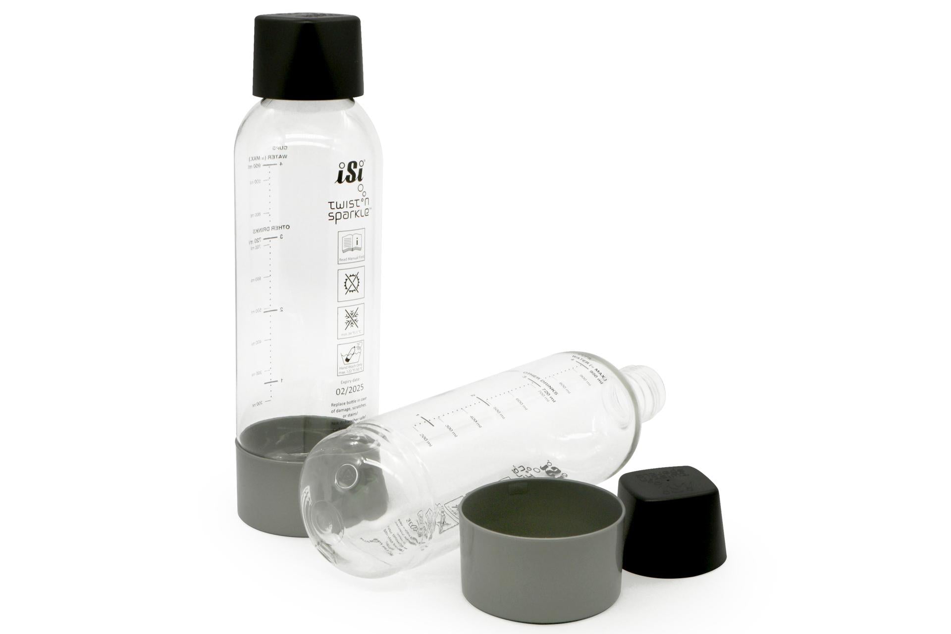 Trabo iSi Twist e Sparkle Kit 2 Bottiglie - Sistema di Gasatura per Bevande Frizzanti - Set 2 Pz