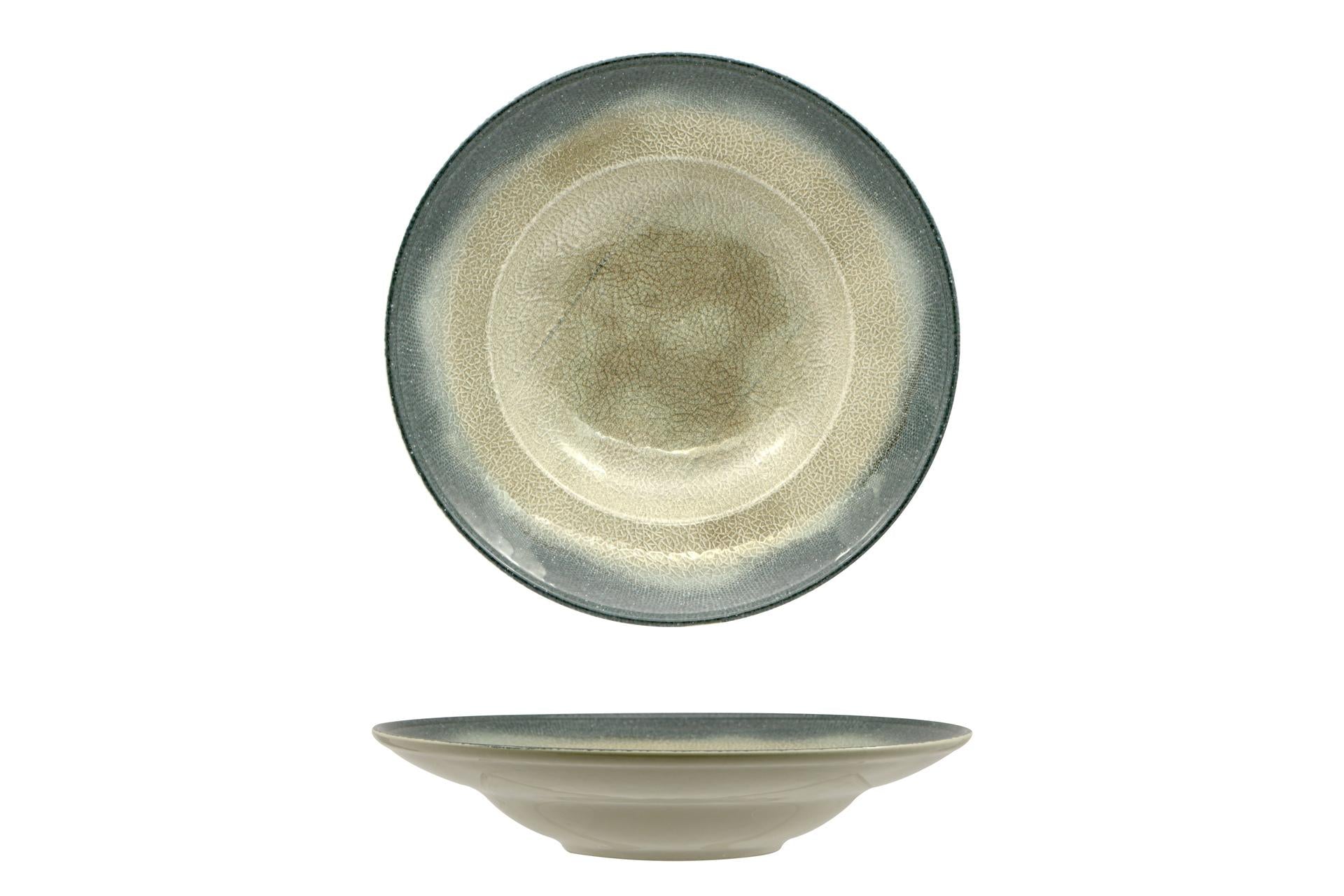 Kutahya Seramik Arizona Pasta Bowl Ø27 cm - Interno Ø17 cm In Porcellana Decorata - Set 6 Pz