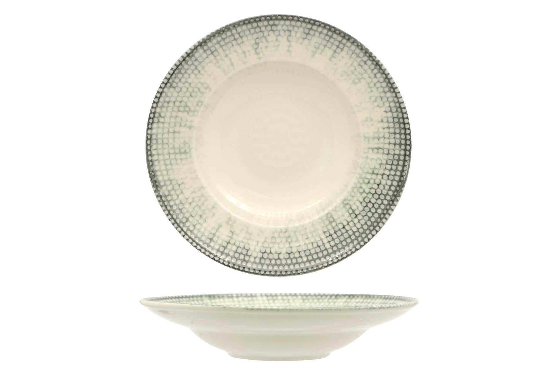 Kutahya Seramik Oregon Pasta Bowl Ø27 cm - Risus Interno Ø17 cm - Set 6 Pz