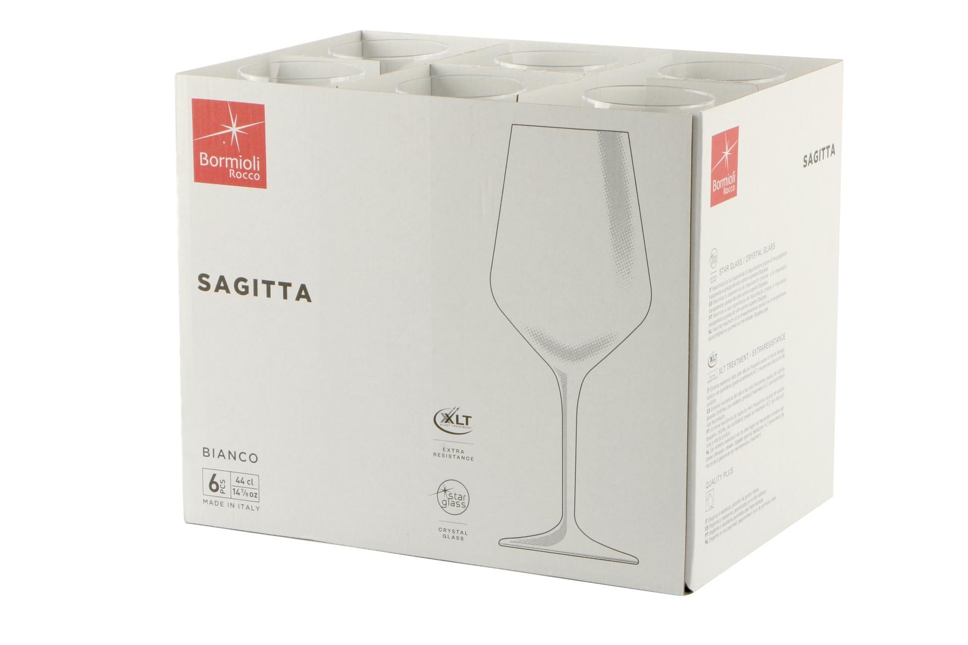 Bormioli Rocco Sagitta Calice Vino 44 cl - Set 6 Pezzi In Vetro Cristallino Star Glass Con Trattamento XLT - Set 6 Pz 3