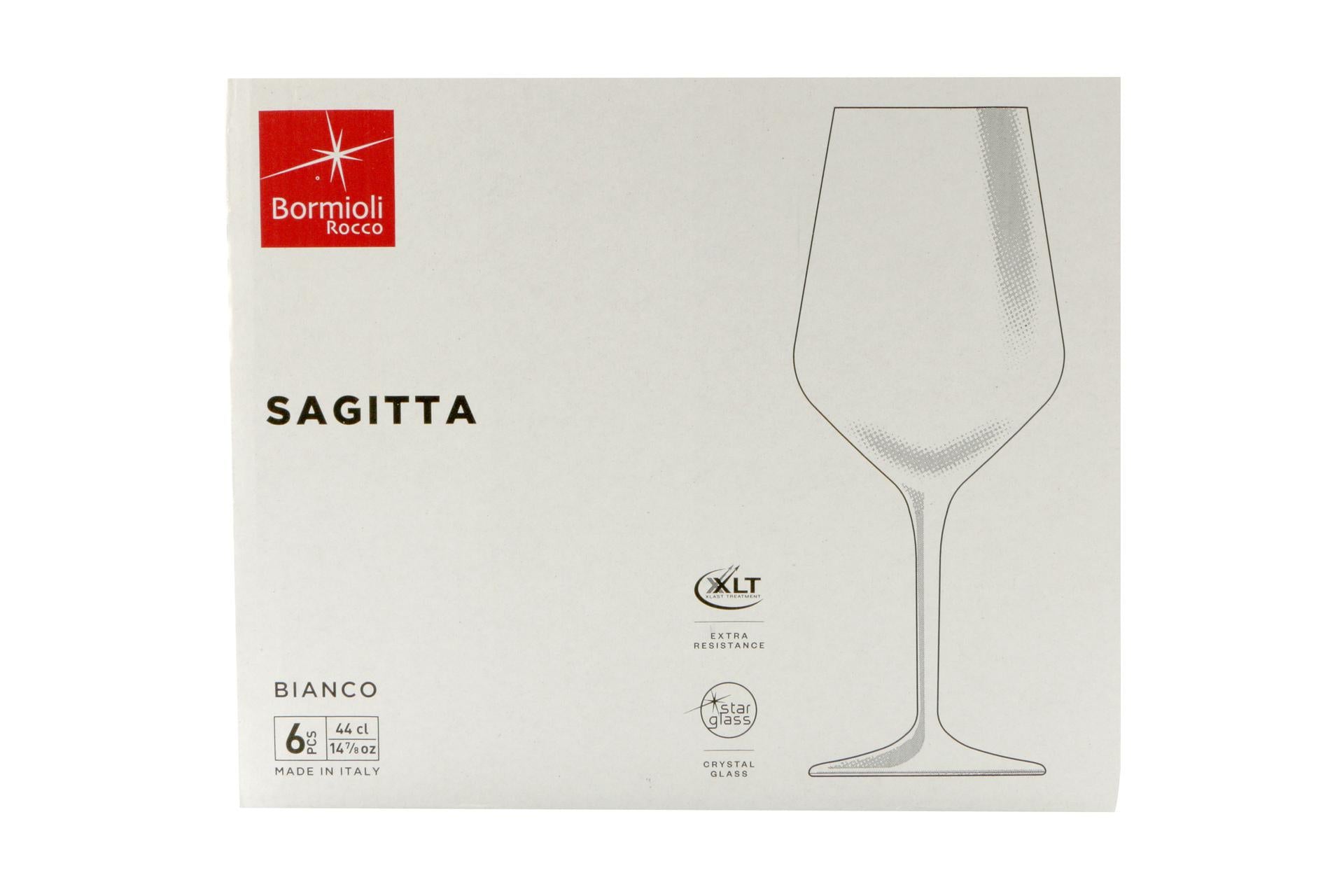 Bormioli Rocco Sagitta Calice Vino 44 cl - Set 6 Pezzi In Vetro Cristallino Star Glass Con Trattamento XLT - Set 6 Pz 4
