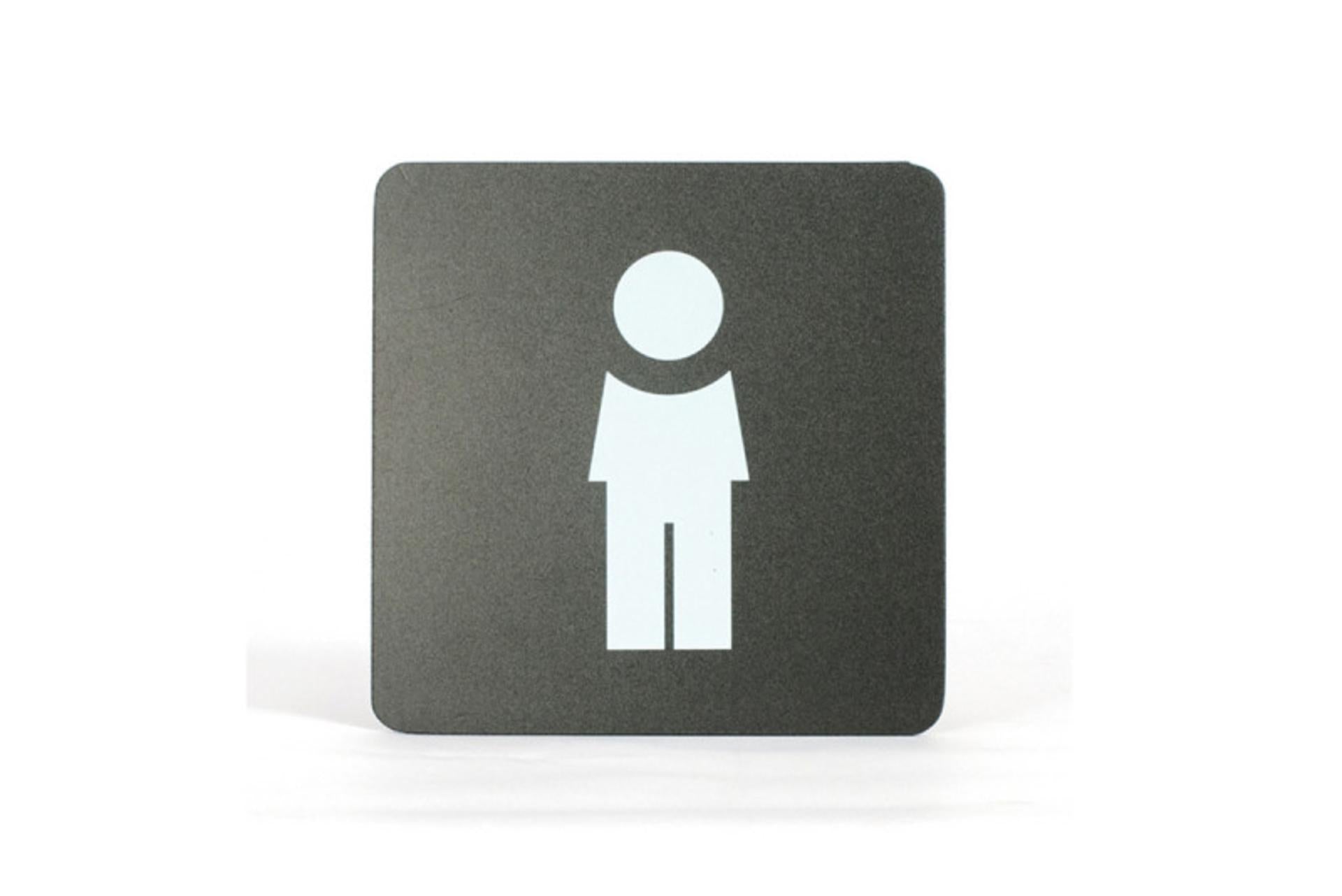 Stilcasa Pittogramma Uomo 16x16 cm In PVC Nero - Design Made in Italy