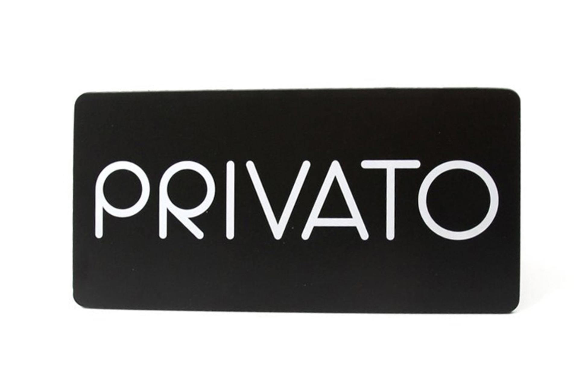 Stilcasa Pannello Pvc Nero Privato 32.5 x 16 cm - Design Minimalista Made in Italy