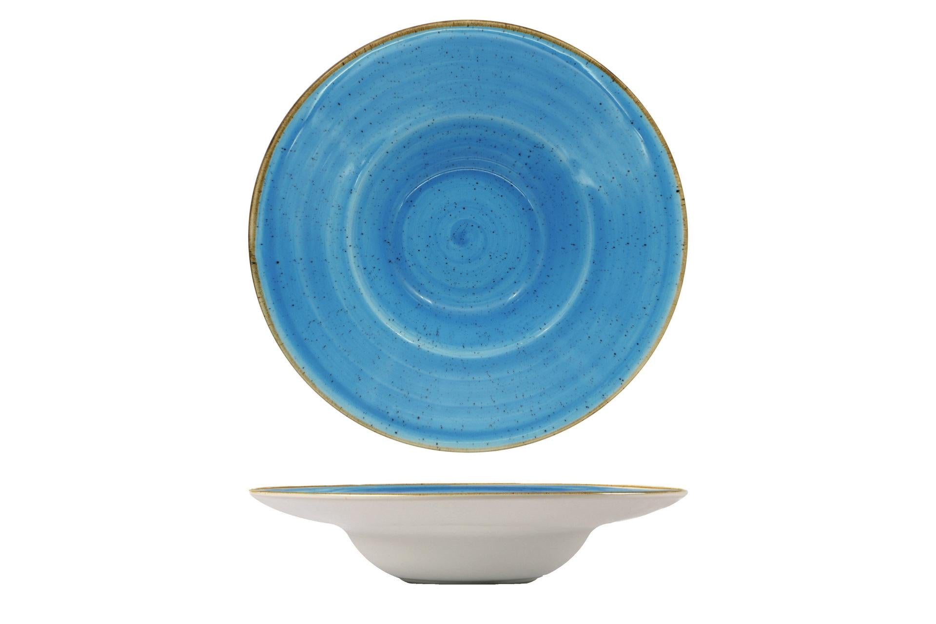 Pt Sango Ceramics Java Aqua Blu Pasta Bowl Ø28 cm - Interno Ø16 cm - Set 4 Pz
