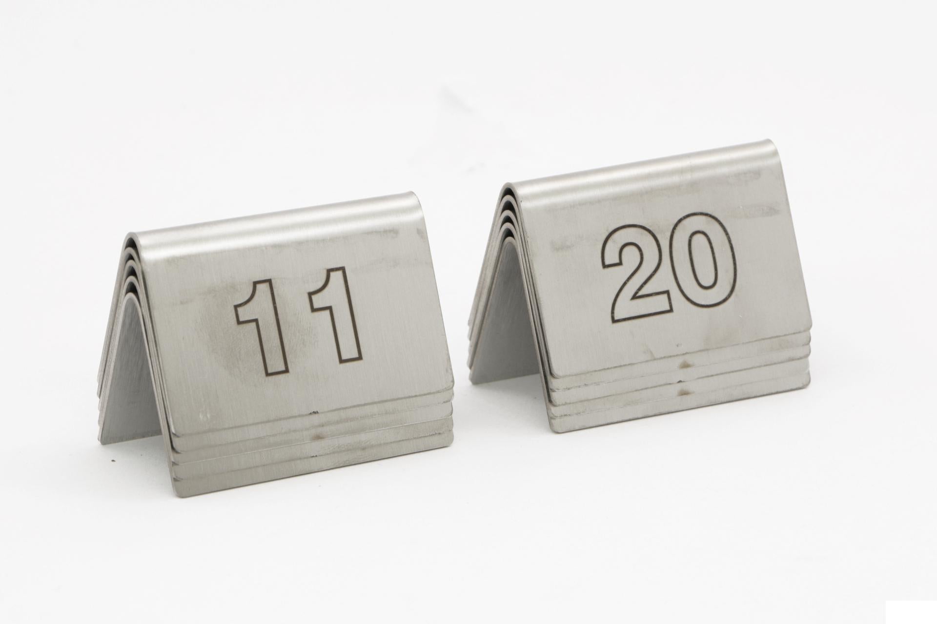 Cerutti Inox Segnaposto Acciaio Inox 6.5x3.5 cm H4 - Set 10 Pezzi Con Incisione Laser Numerazione 11-20 - Set 10 Pz