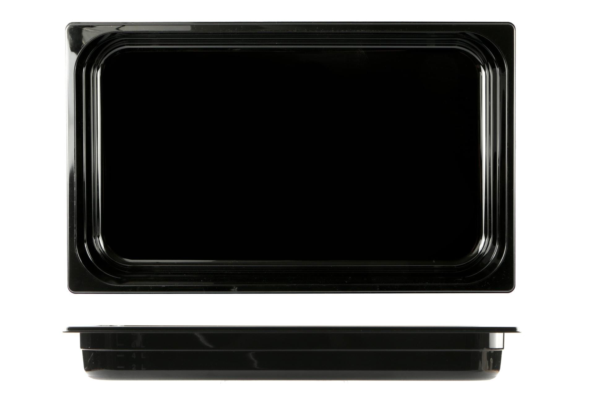 Mori2A Bacinella GN 1/1 In Policarbonato Nero H.6.5 cm - 53 x 32.5 cm Capacità 9 Litri