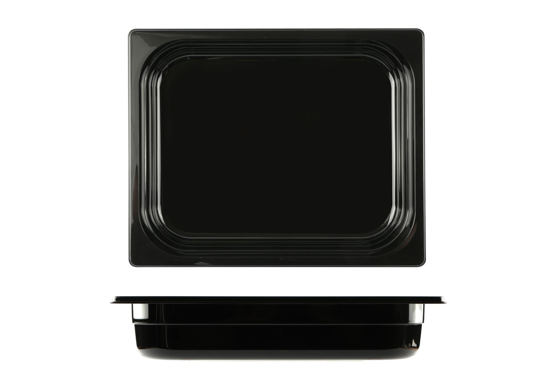 Mori2A Bacinella GN 1/2 In Policarbonato Nero - 32.5 x 26.5 cm H.6.5 Capacità 4 Litri