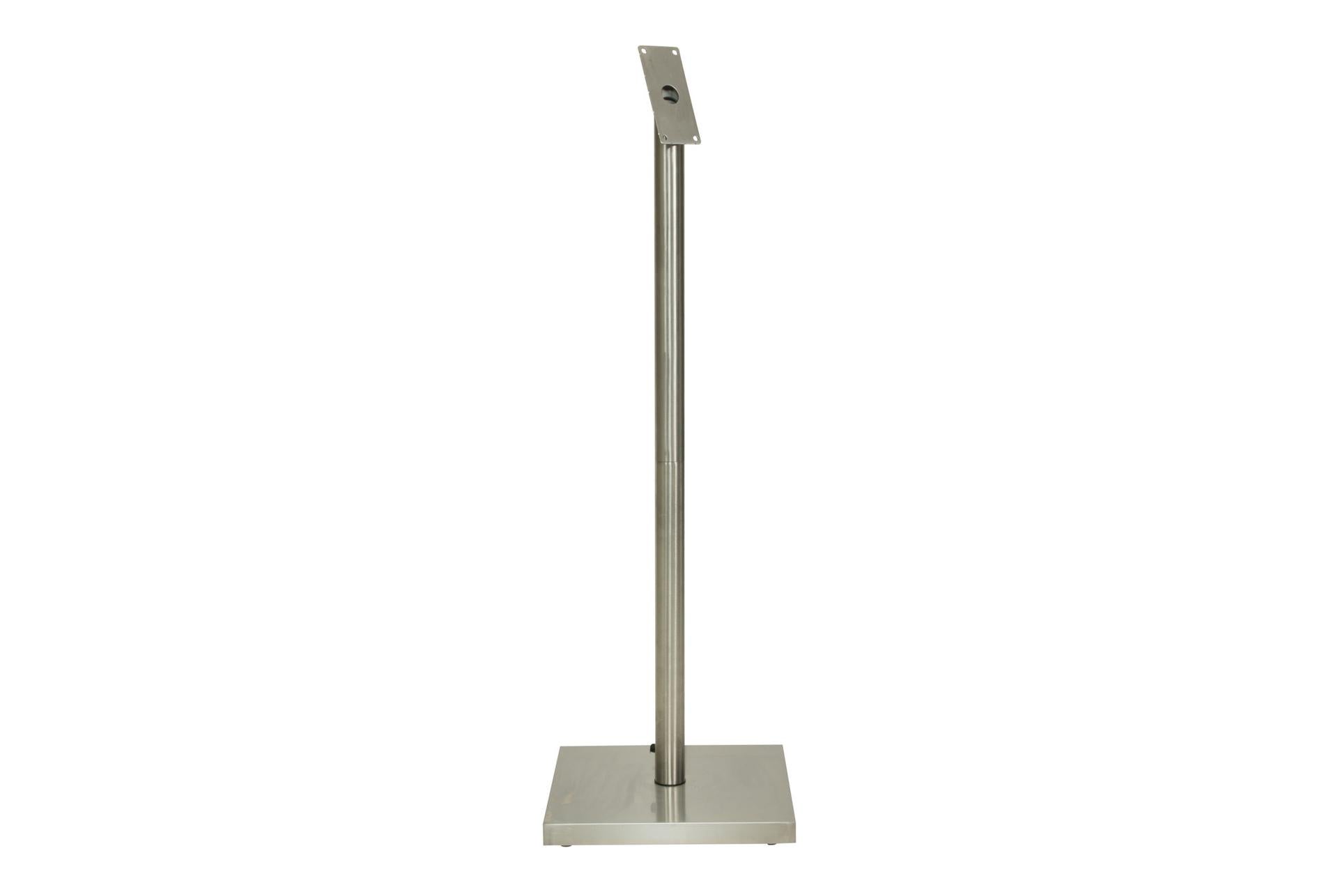 Securit Piantana Espositore Portamenu H.127 cm In Acciaio Inox - Colonna Base Completa