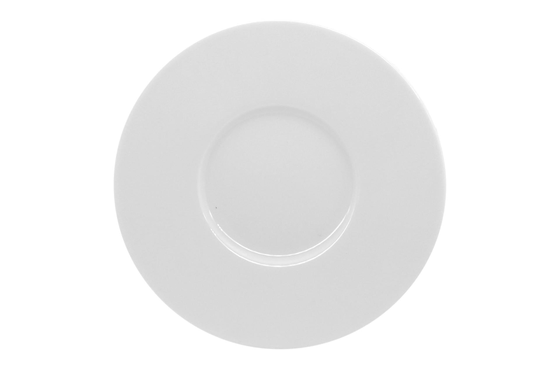 Tunisie Porcelaine Zen Piattino per Tazza Caffè Bianco In Porcellana di Limoges - Set 6 Pz