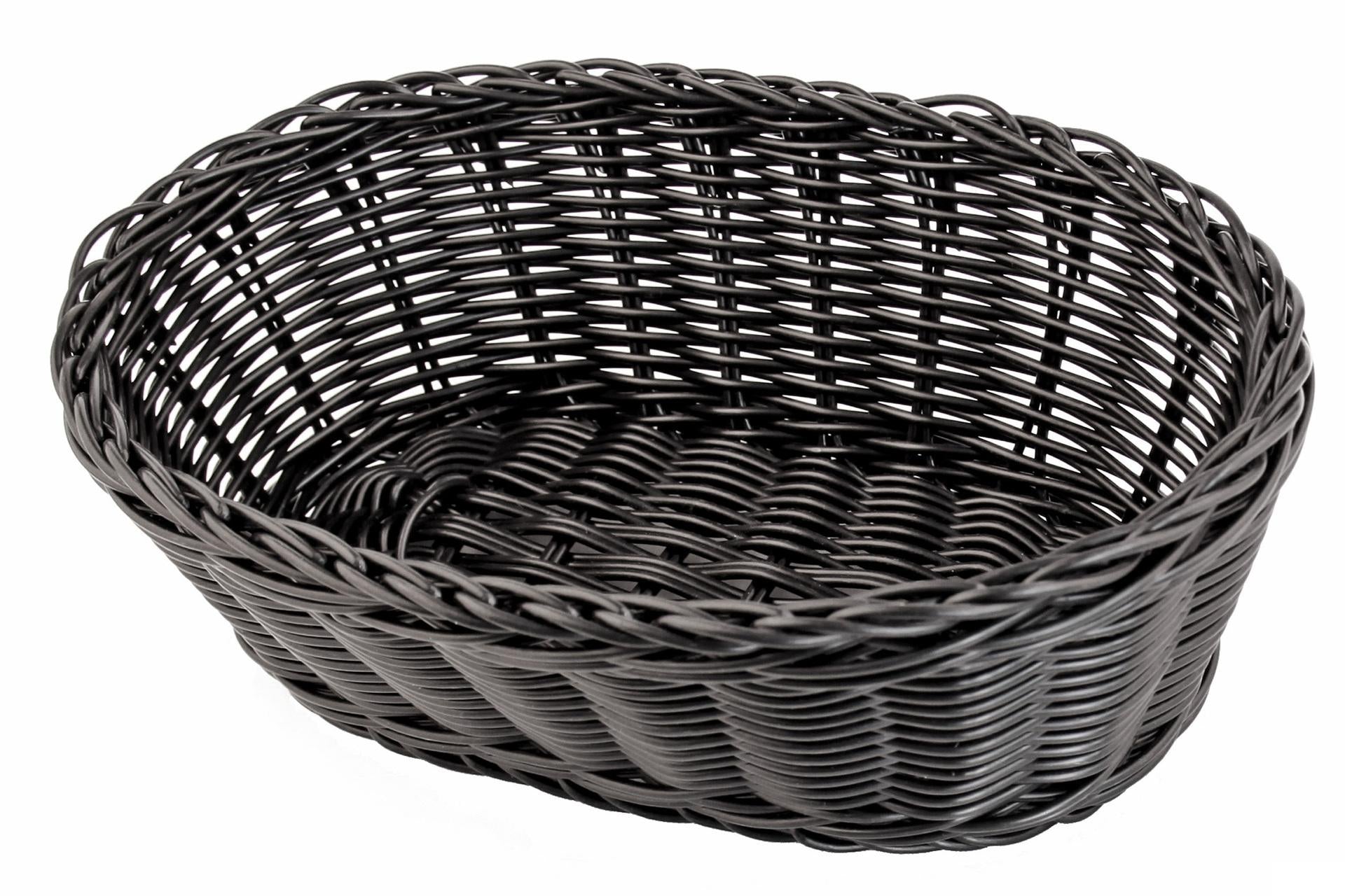 Horeca Professional Cestino Pane Pesante Ovale Nero - 25 x 18 x H.8 cm 1