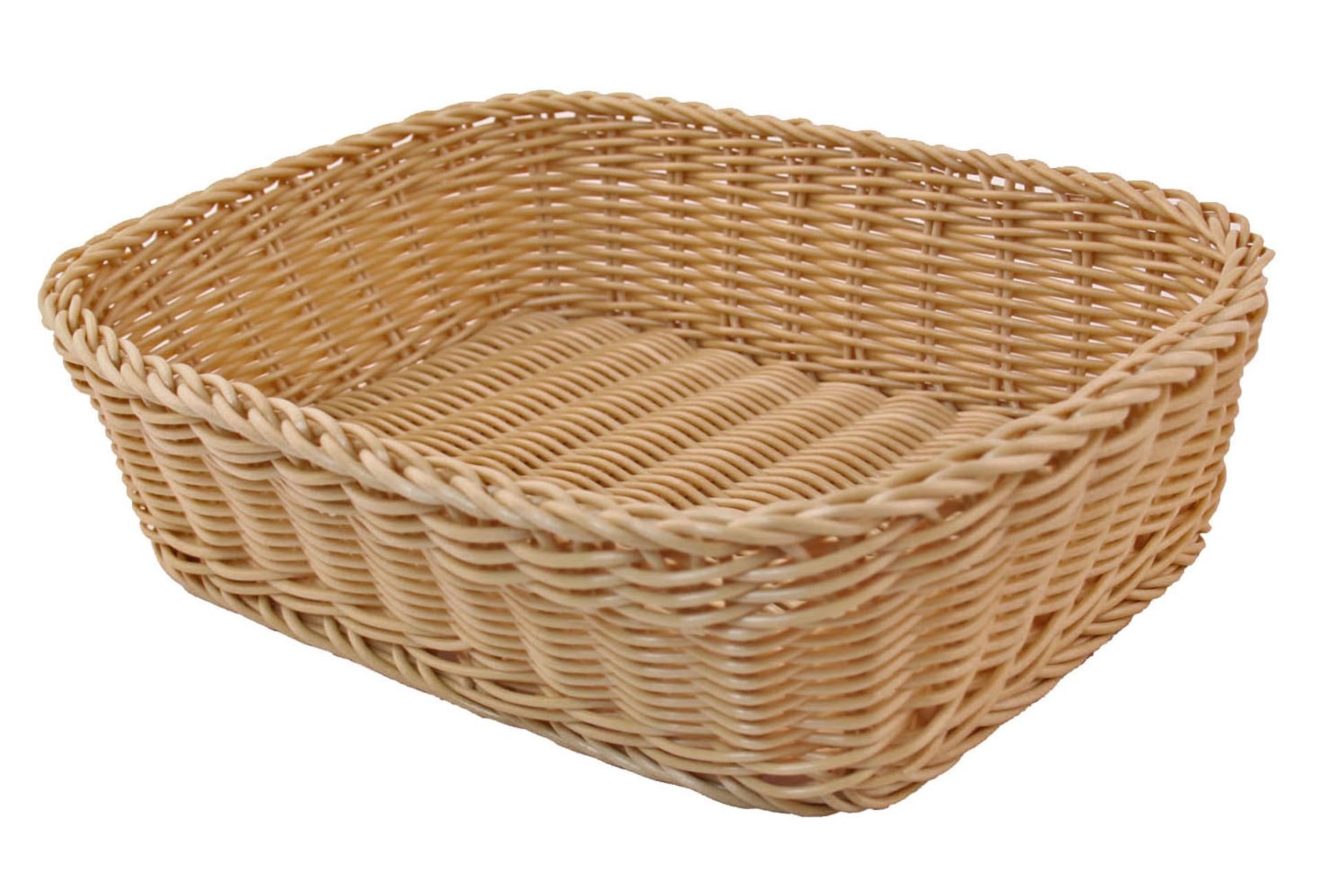 HorecaProfessional Cestino Pane Pesante Rettangolare 29x21.5 cm H.9 cm Naturale