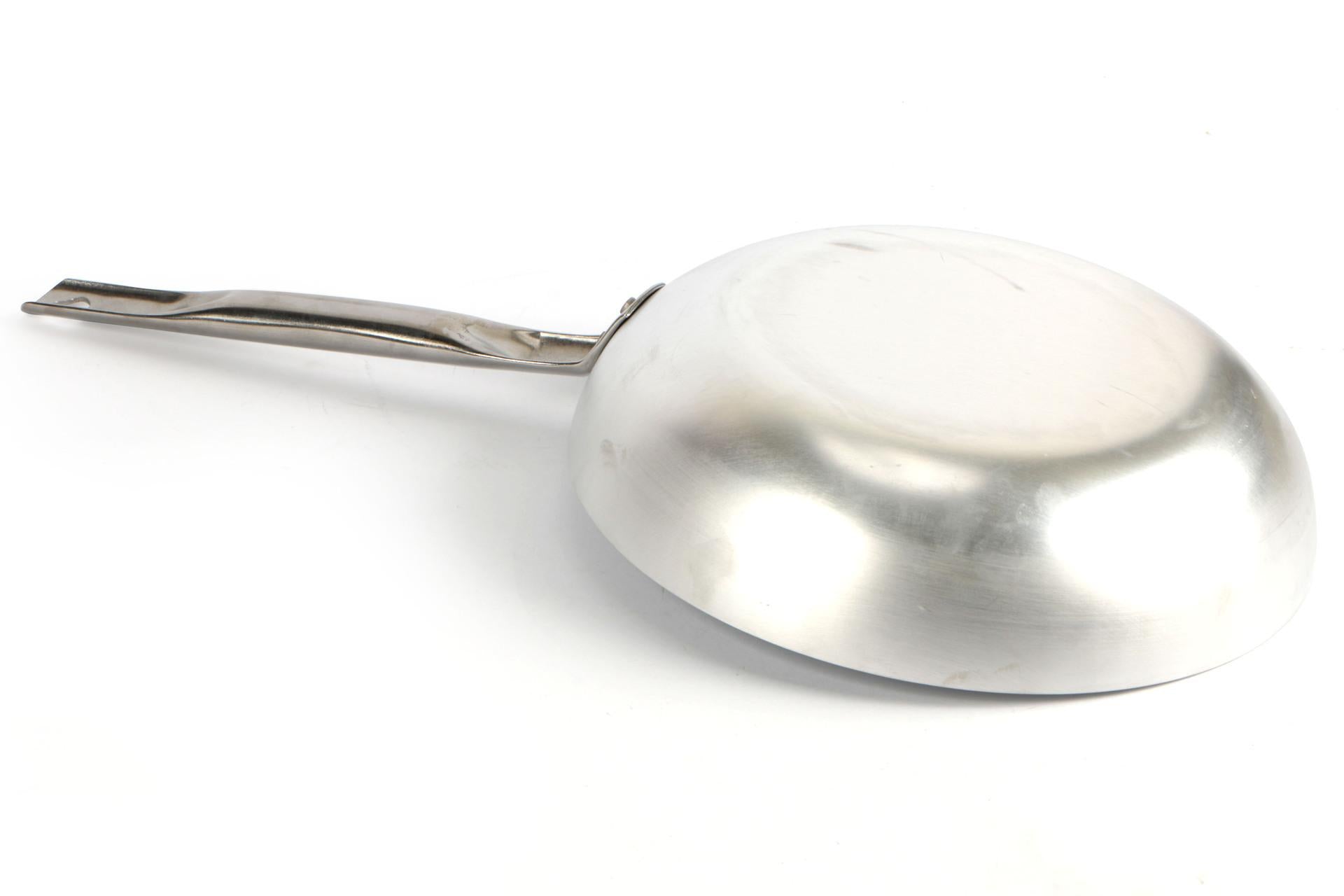 Agnelli Padella Svasata Alta Ø20 cm - H.5.5 cm In Alluminio 3 mm Con Manico Tubolare Inox