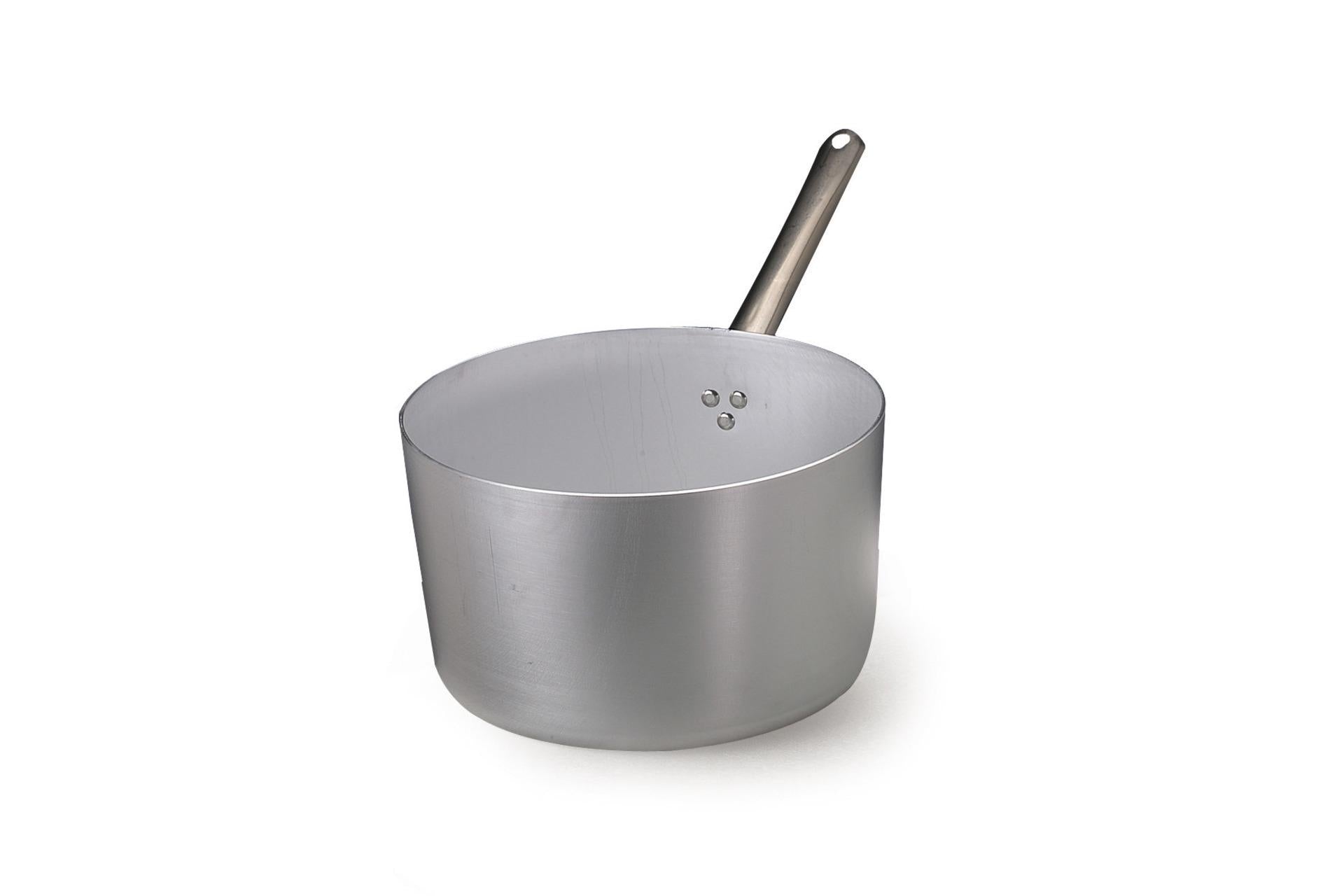 Agnelli Casseruola Conica Ø28 cm - H.15.5 cm 9L In Alluminio 3 mm Con Manico Tubolare Inox