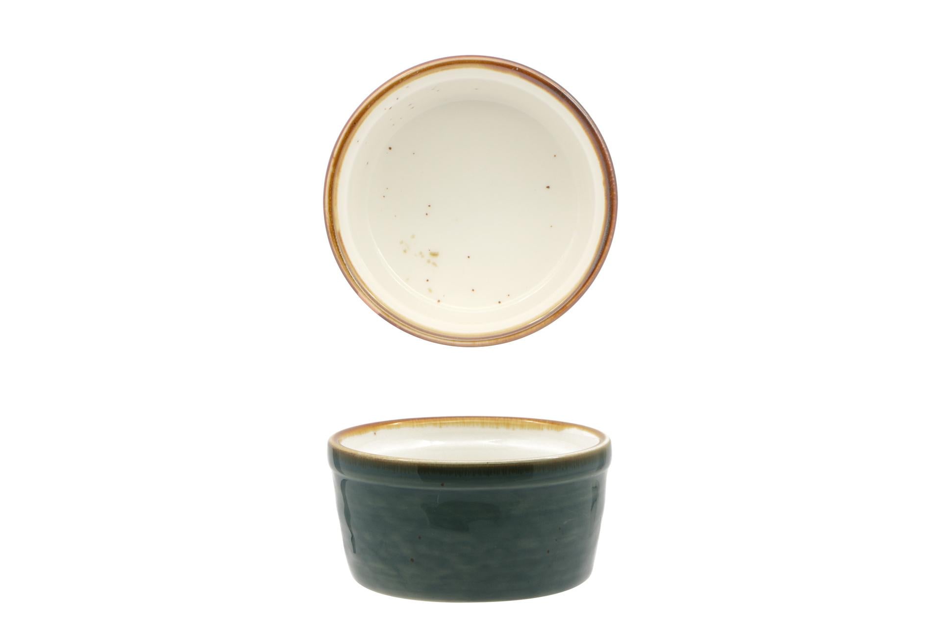 Import Tavola Professional JustColor Ramequin Ø9.5 cm In Porcellana Ottanio Con Finitura Puntini Sesamo - Set 6 Pz