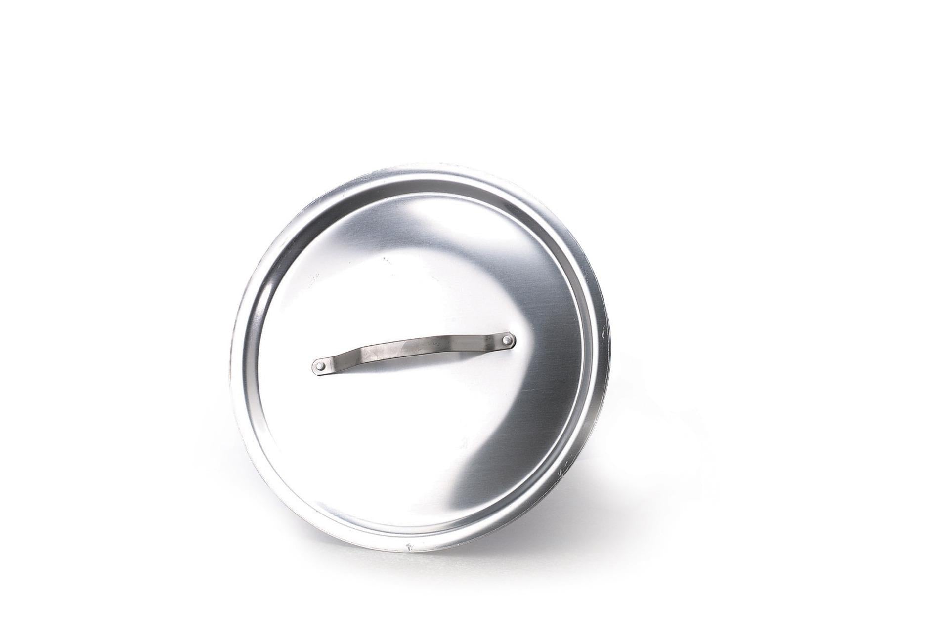 Agnelli Coperchio Rotondo Pesante Ø28 cm In Alluminio Con Ponticello Inox
