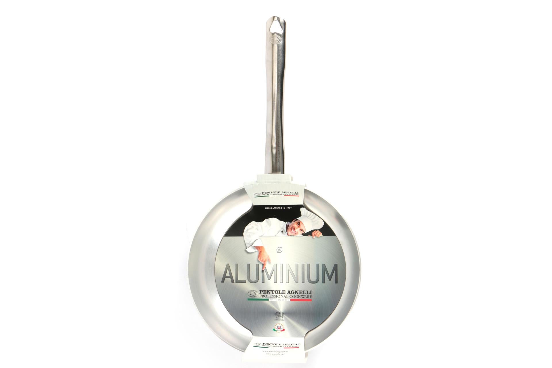 Agnelli Padella Dritta in Alluminio Ø28 cm - H.6 cm Con Manico Tubolare