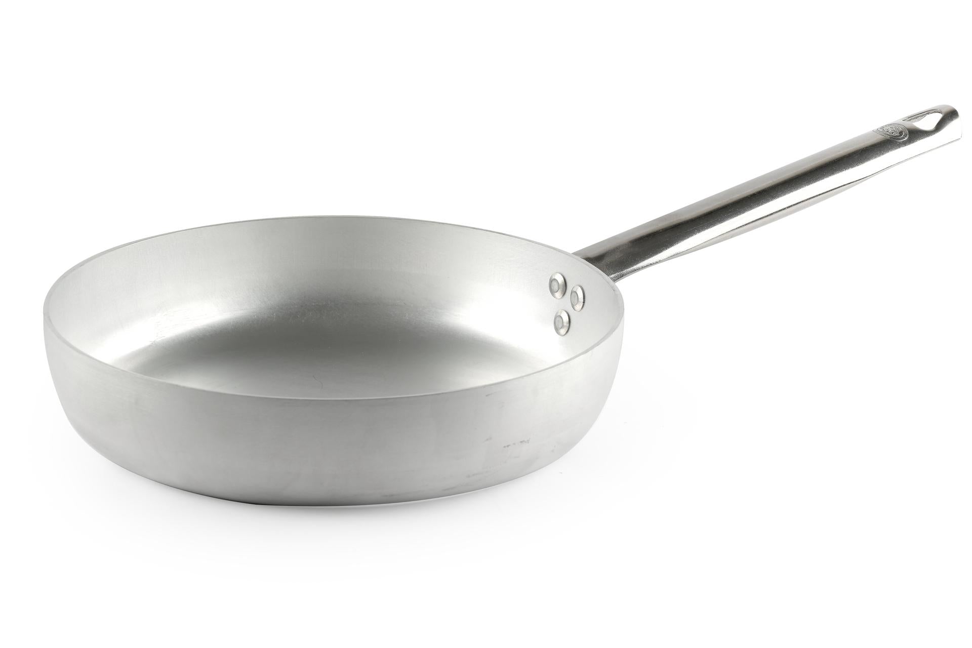 Agnelli Padella Dritta Alluminio Ø32 cm - Spessore 3 mm Con Manico Tubolare