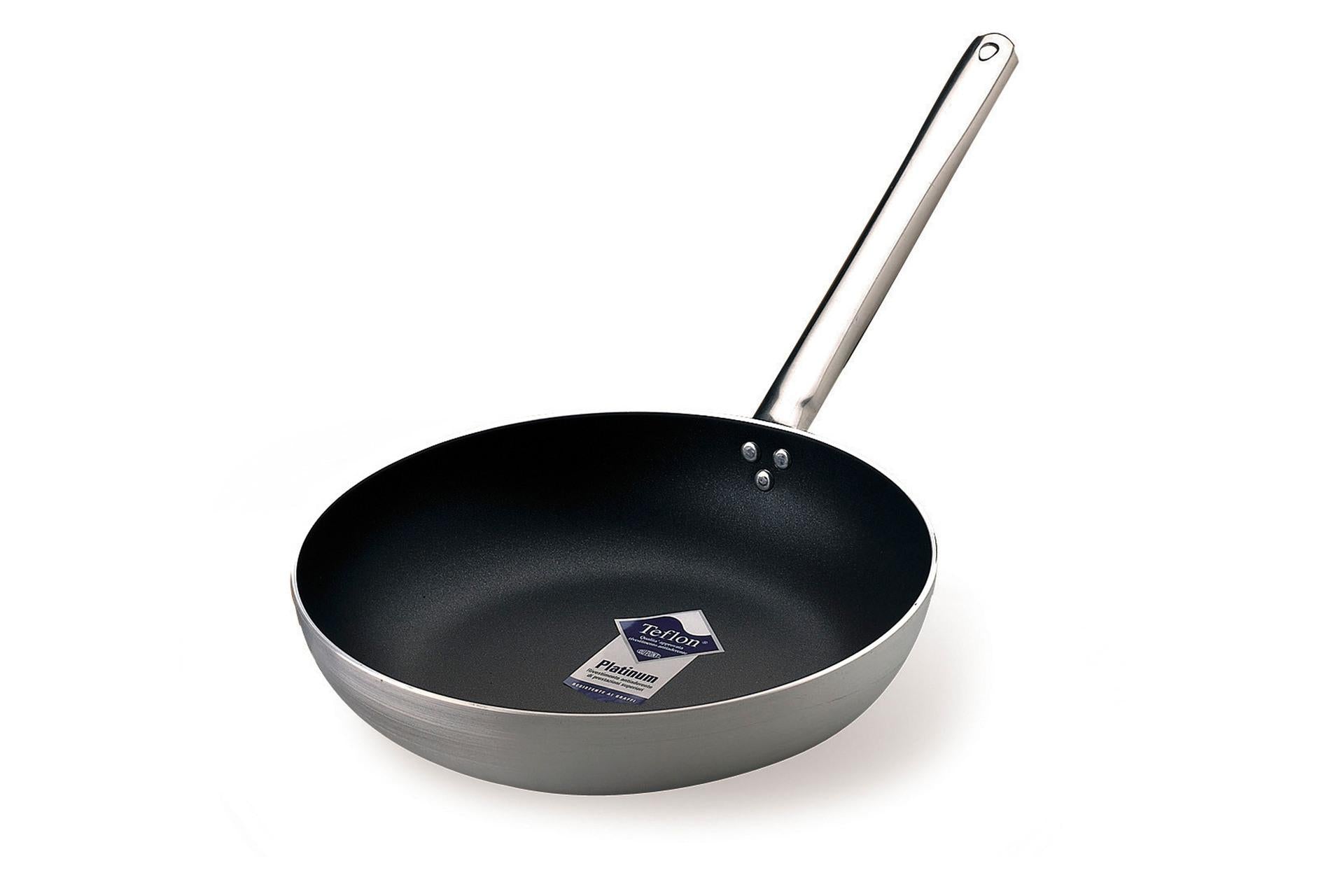 Agnelli Padella Antiaderente Svasata Alta "Saltare" Ø36 cm - H.8 cm Con Manico Tubolare