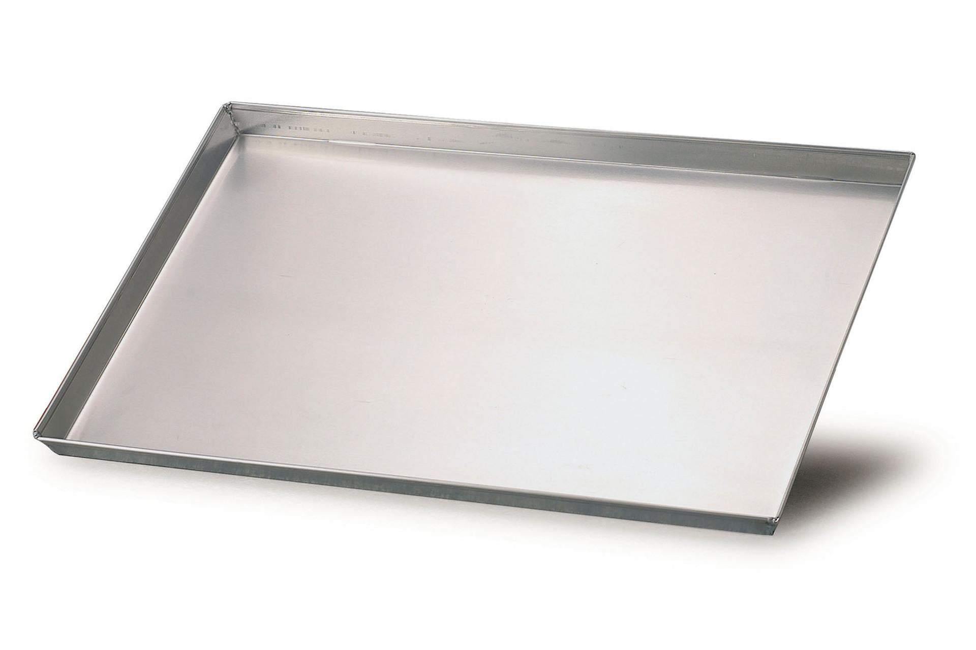 Agnelli Teglia Rettangolare 60x40 cm In Alluminio 3003 - Ideale Per Pizza e Adatta a Tutti i Forni
