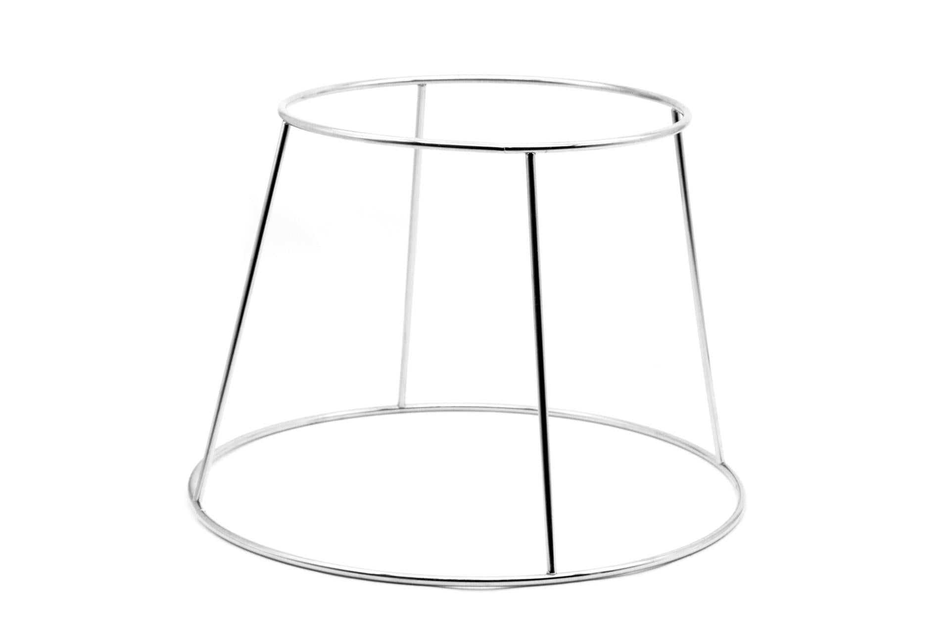 Agnelli Supporto Piatto Frutti di Mare Alto In Acciaio Cromato Ø19-28 cm - H.20 cm Adatto a Vassoio Ø24-36 cm