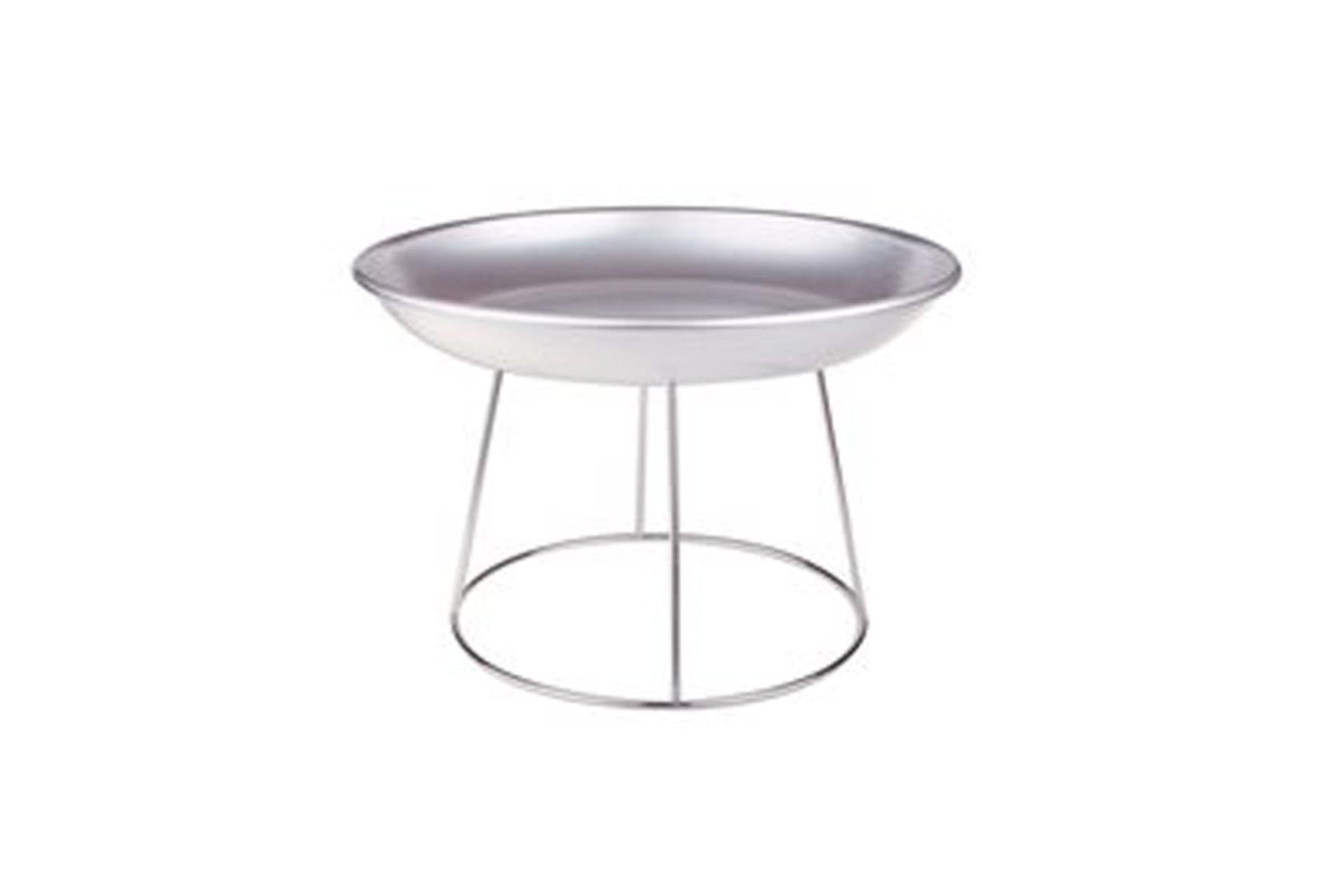 Agnelli Supporto Piatto Frutti di Mare Alto In Acciaio Cromato Ø19-28 cm - H.20 cm Adatto a Vassoio Ø24-36 cm