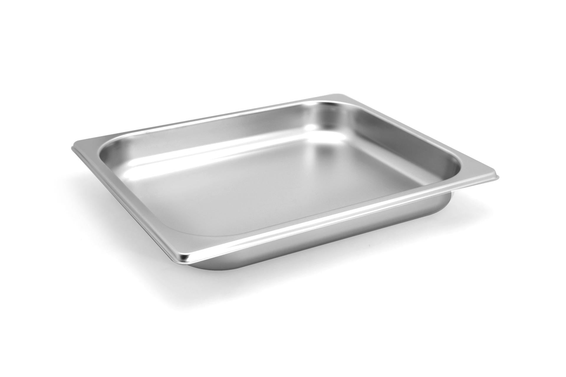 Mori2A Bacinella GN Inox 1/2 - 32 x 26 cm H.4 In Acciaio Inox