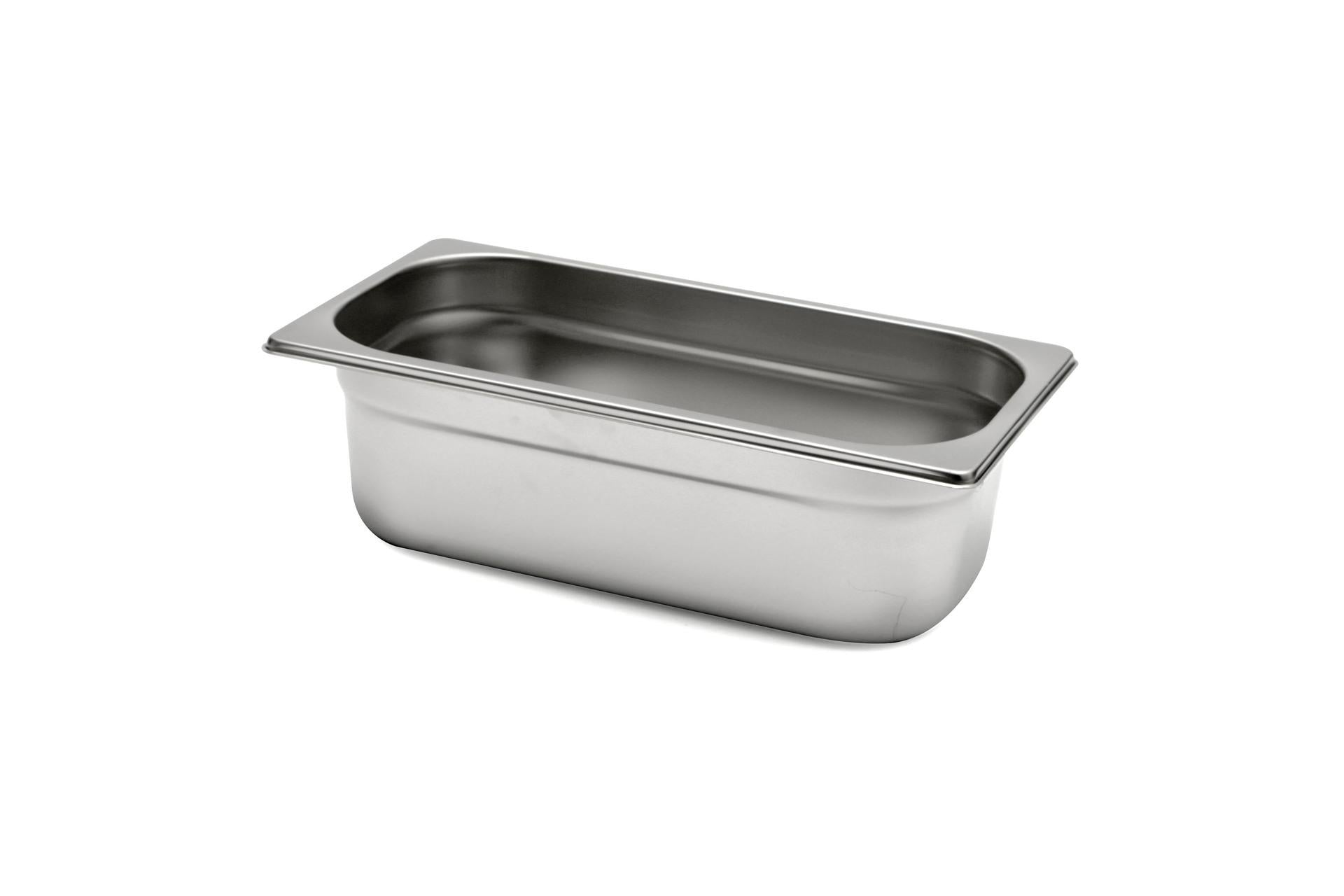 Mori2A Bacinella GN Inox 1/3 - 32 x 18 x H.10 cm In Acciaio Inox