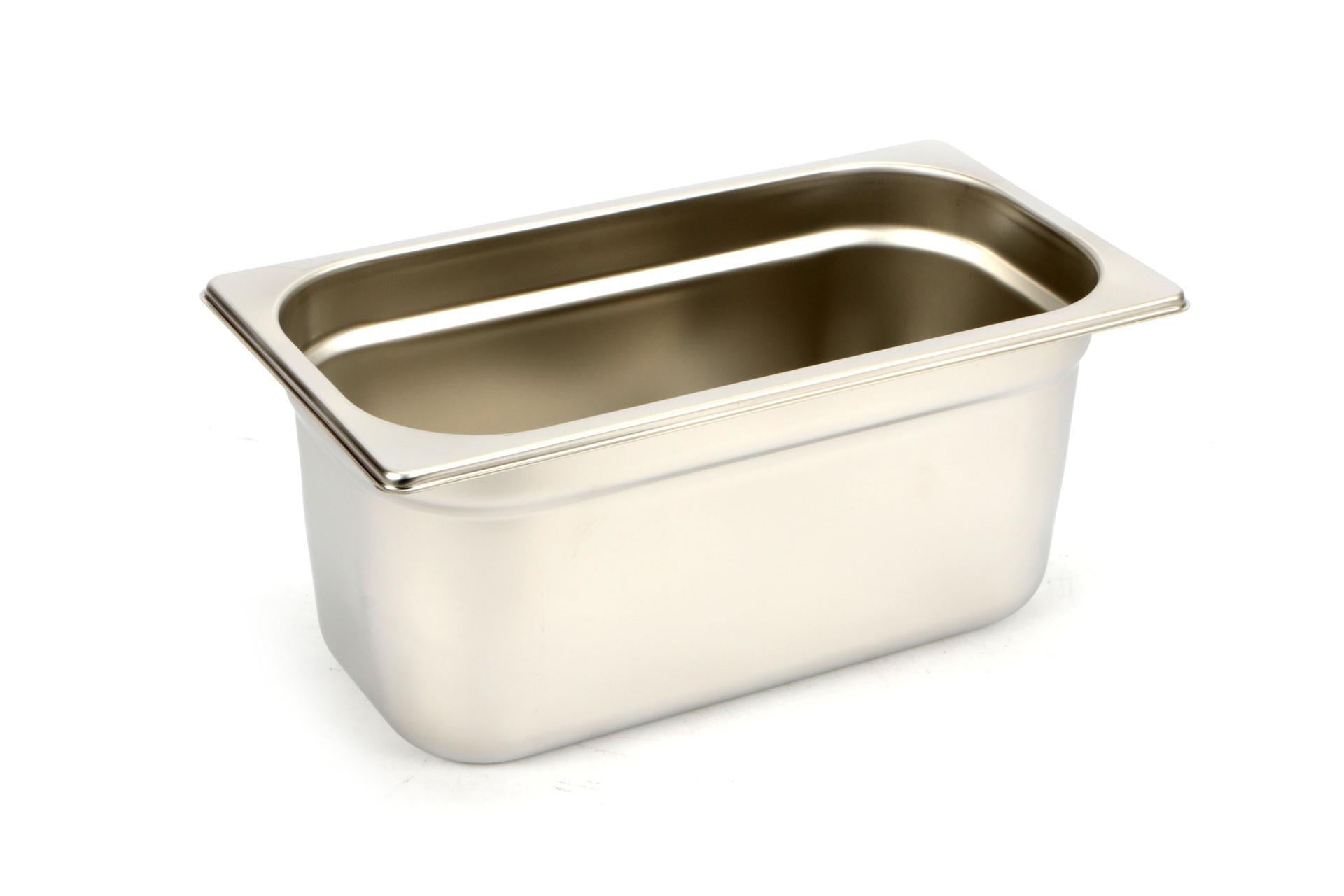 Mori2A Contenitore GN Inox 1/3 - 32 x 18 x H15 cm Adatto per Cottura e Stoccaggio Alimenti