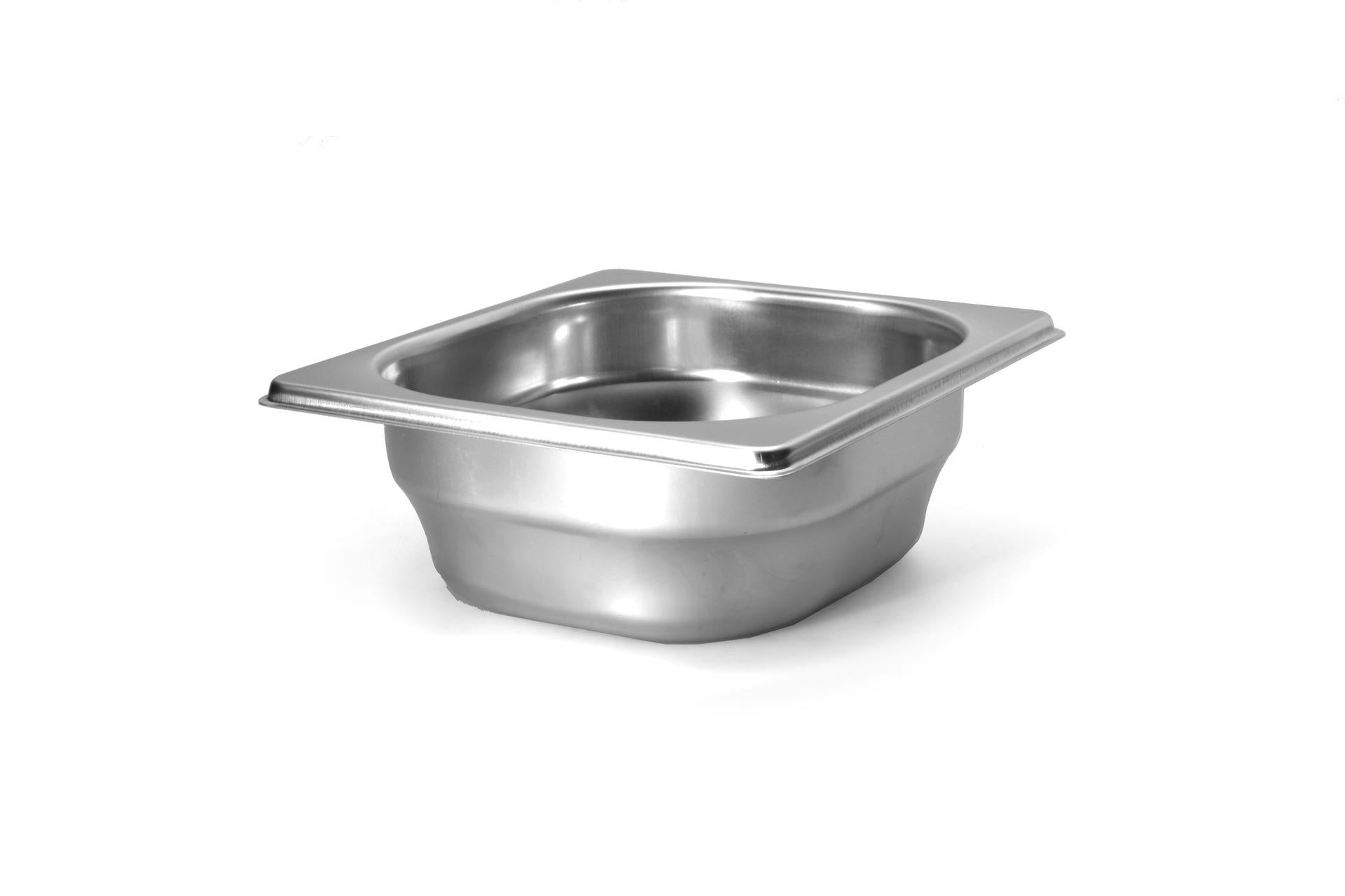 Mori2A Bacinella GN Inox 1/6 - 17 x 16 x H6.5 cm In Acciaio Inox