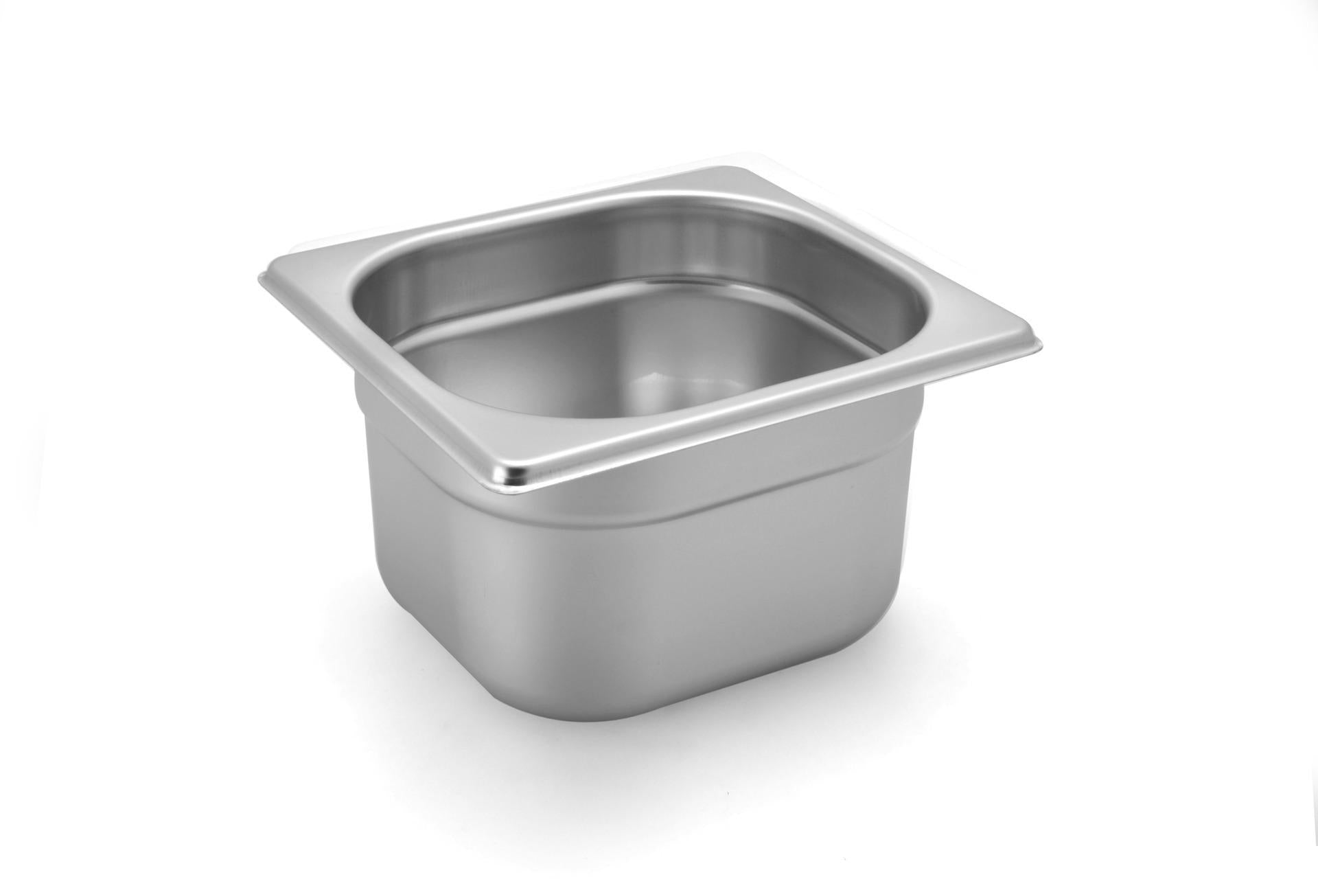 Mori2A Bacinella GN Inox 1.6 - 17 x 16 cm H.10 In Acciaio Inox