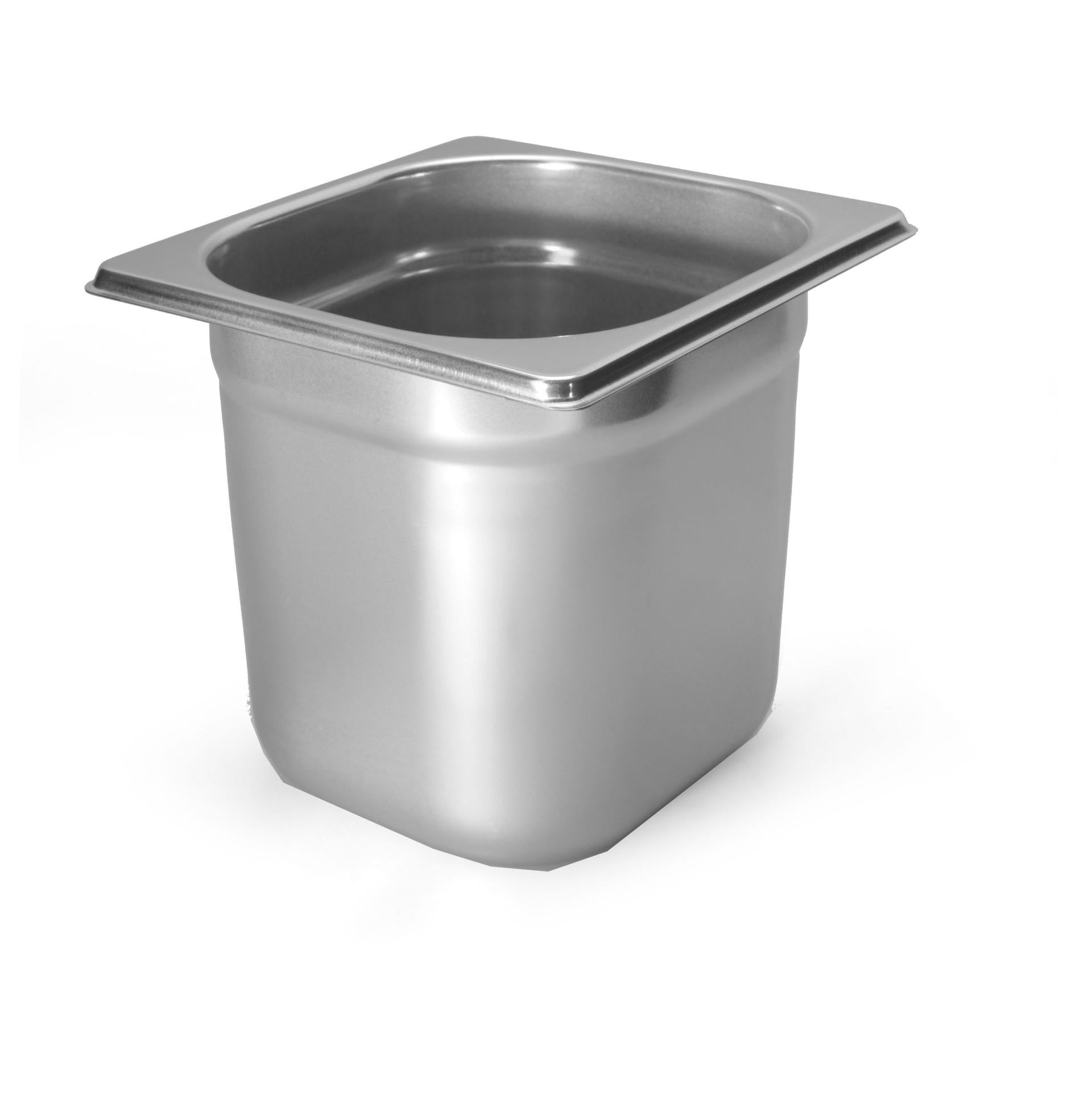 Mori2A Bacinella GN Inox 1.6 - 17 x 16 cm H.15 cm In Acciaio Inox