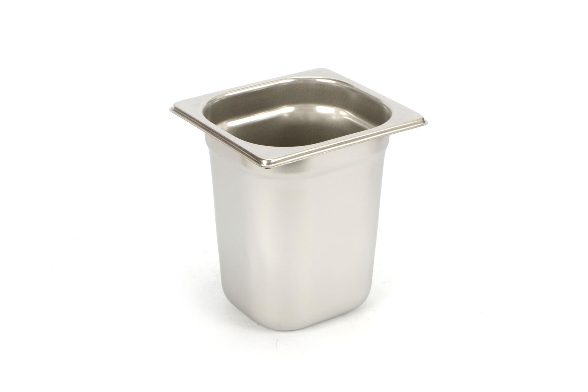 Mori2A GN Inox Bacinella 1/6 - 17 x 16 cm H.20 In Acciaio Inox