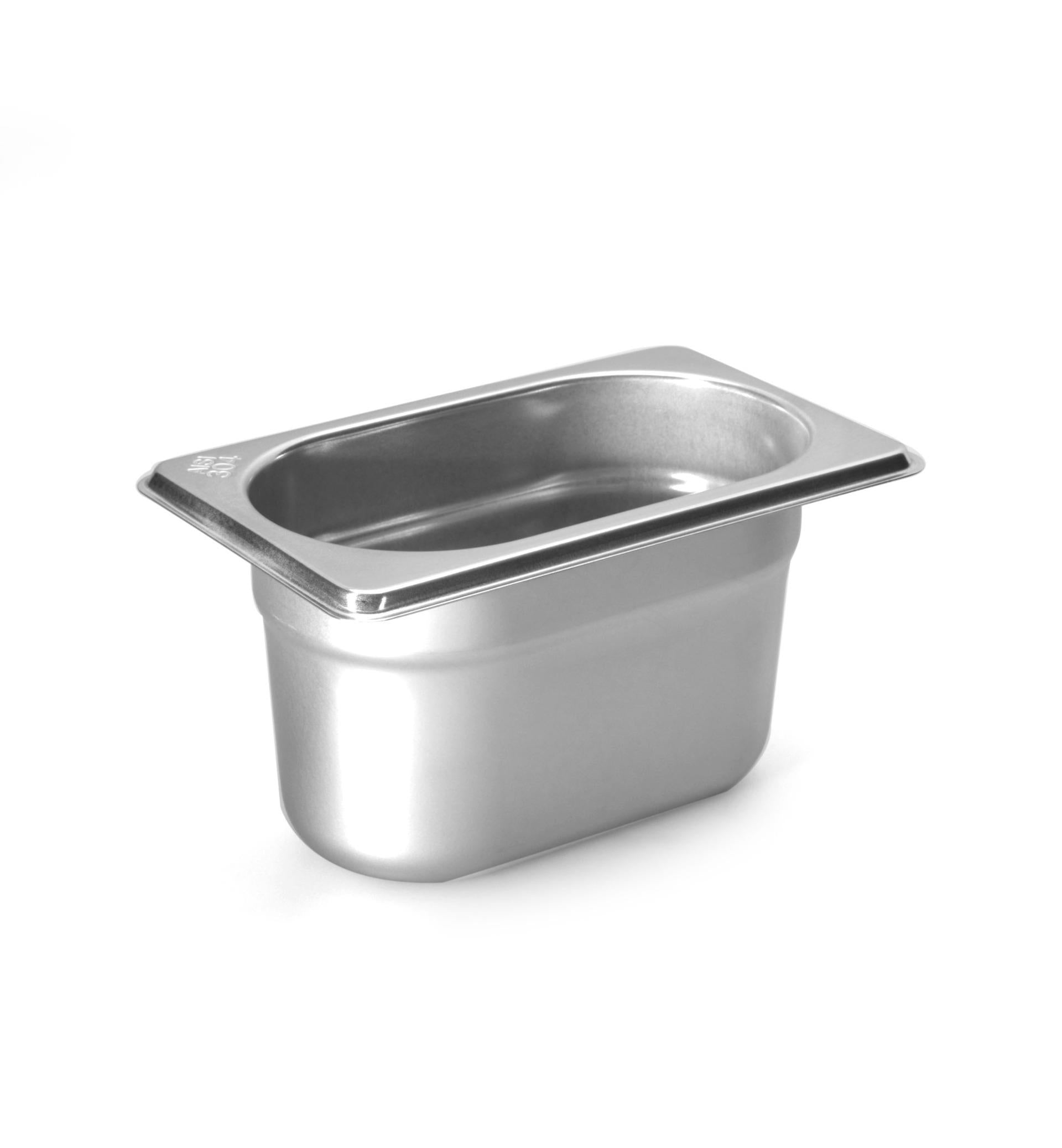 Mori2A Bacinella GN Inox 1.9 - 17 x 11 cm H.10 In Acciaio Inox